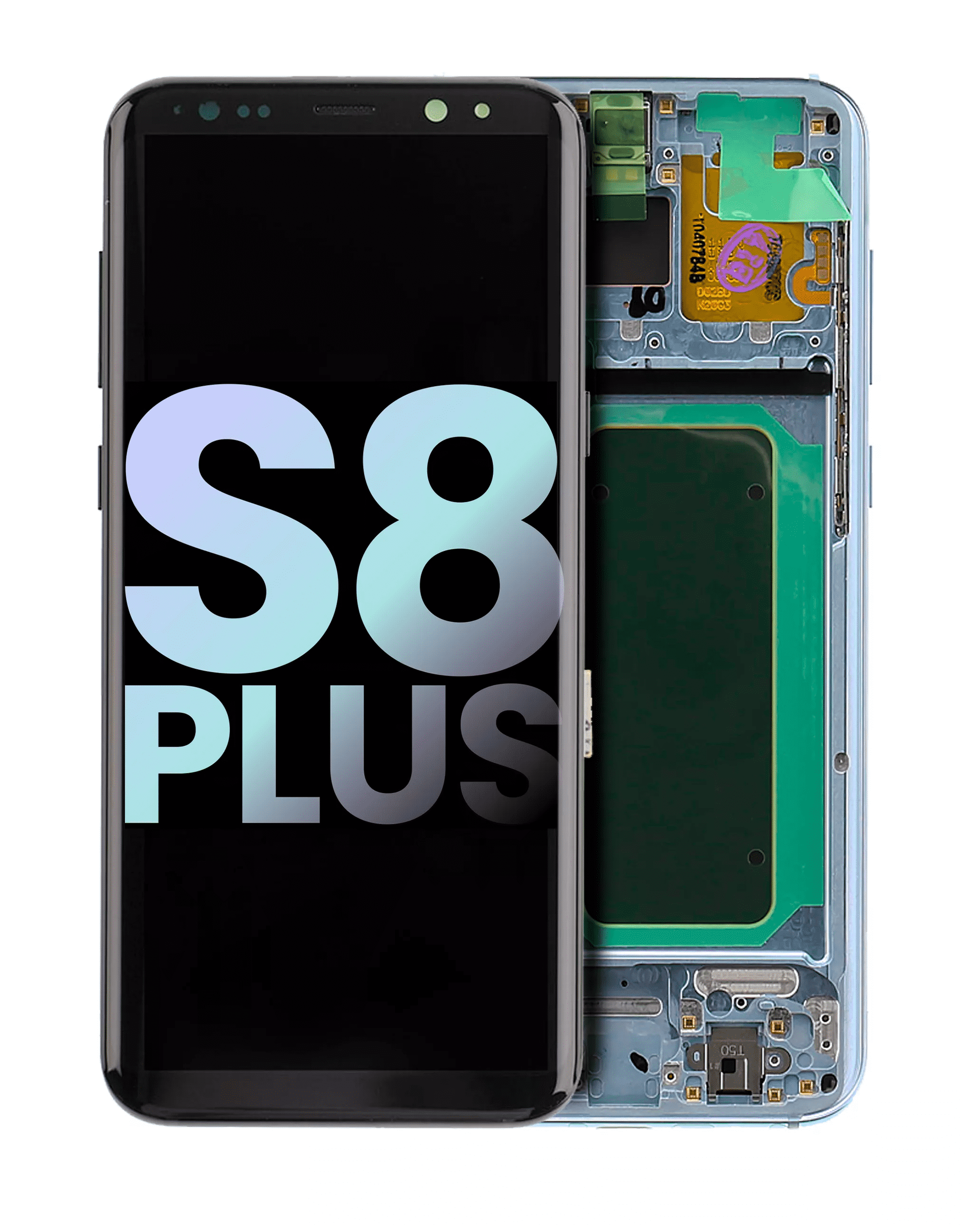 OLED-Display mit Rahmen für Samsung Galaxy S8 Plus (Service Pack) (Coral Blau)