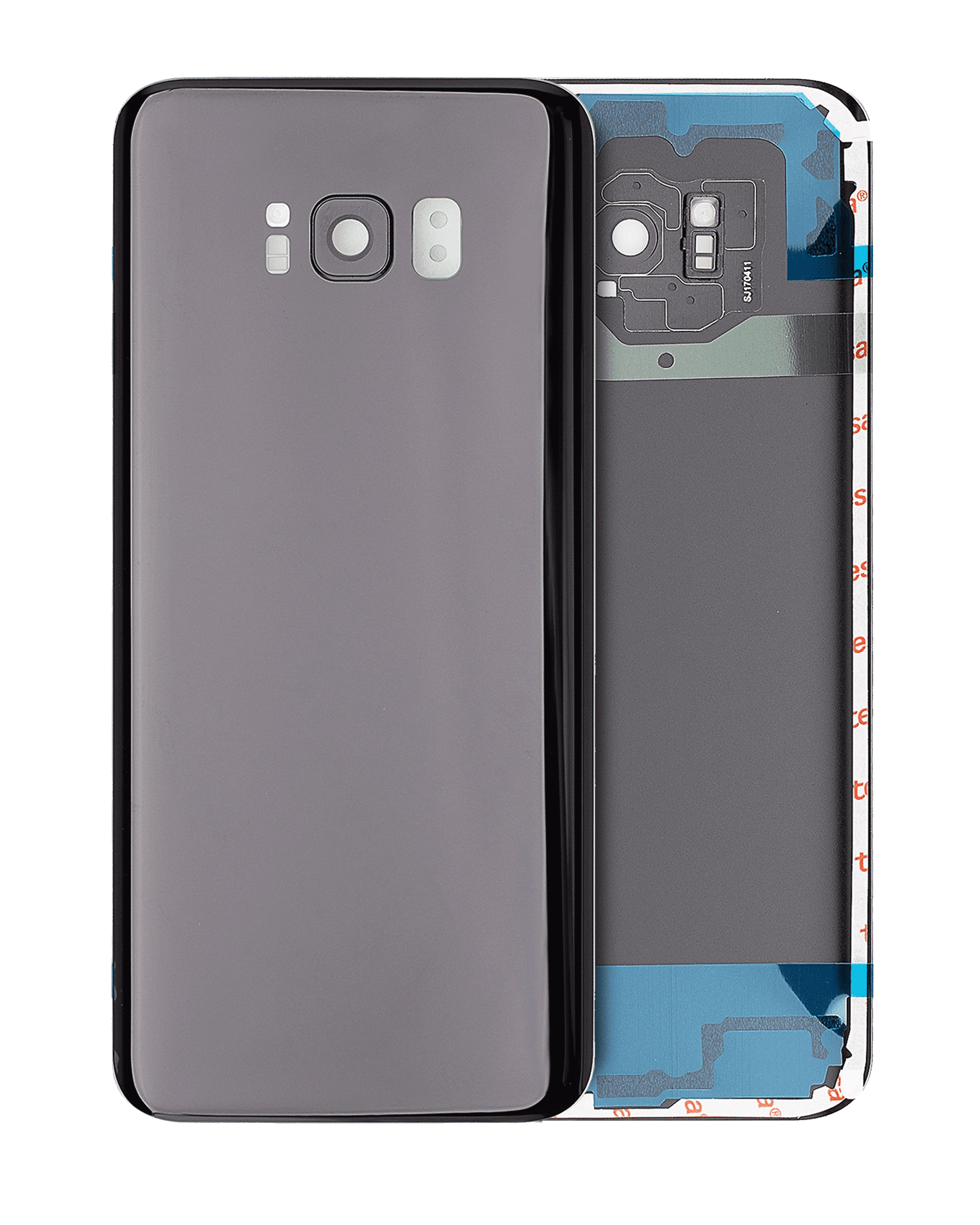 Backcover mit Kamera Samsung S8 Plus Ohne Logo Midnight Schwarz Aftermarket