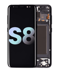 OLED-Display mit Rahmen für Samsung Galaxy S8 (Service Pack) (Midnight Schwarz)