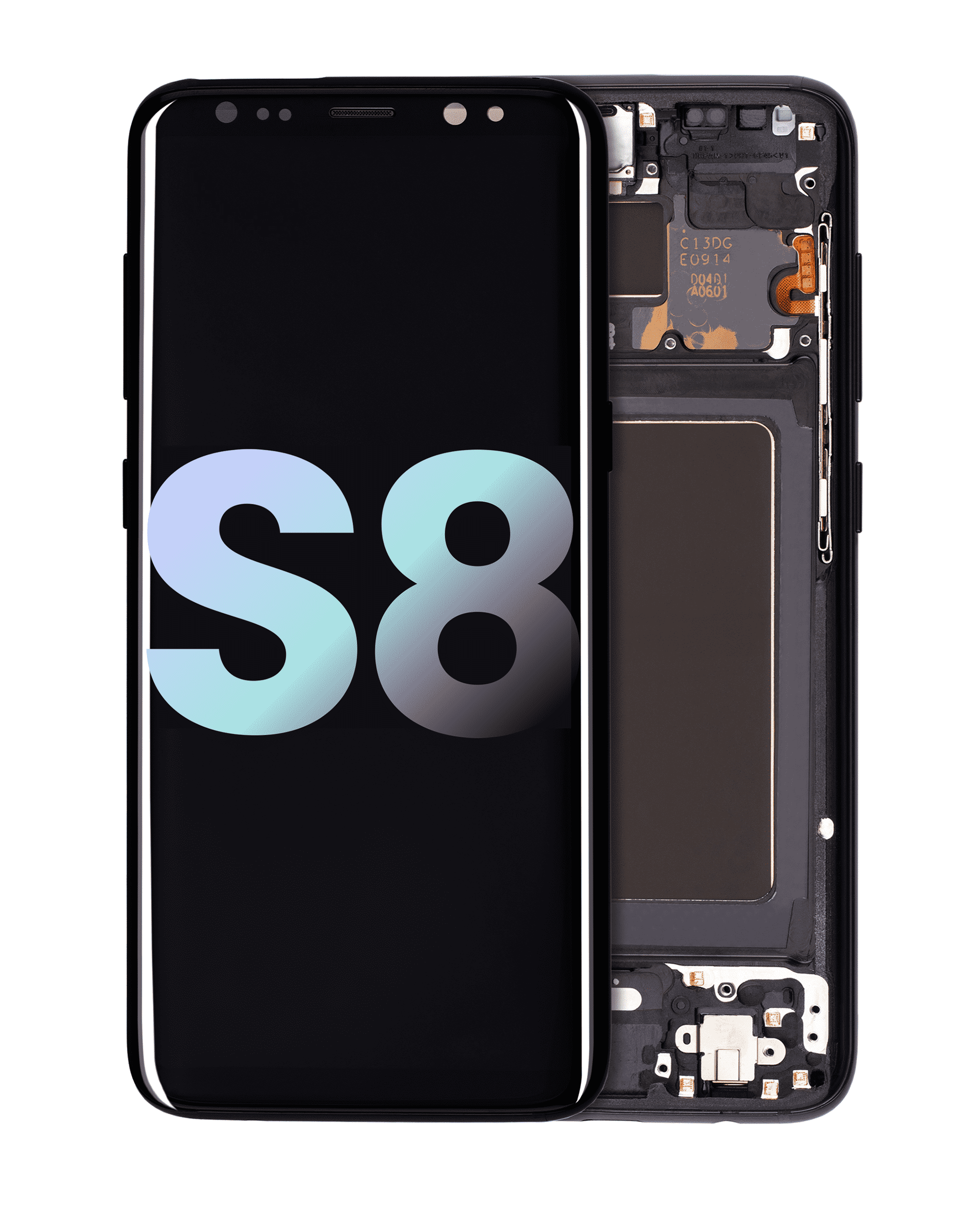 OLED-Display mit Rahmen für Samsung Galaxy S8 (Service Pack) (Midnight Schwarz)