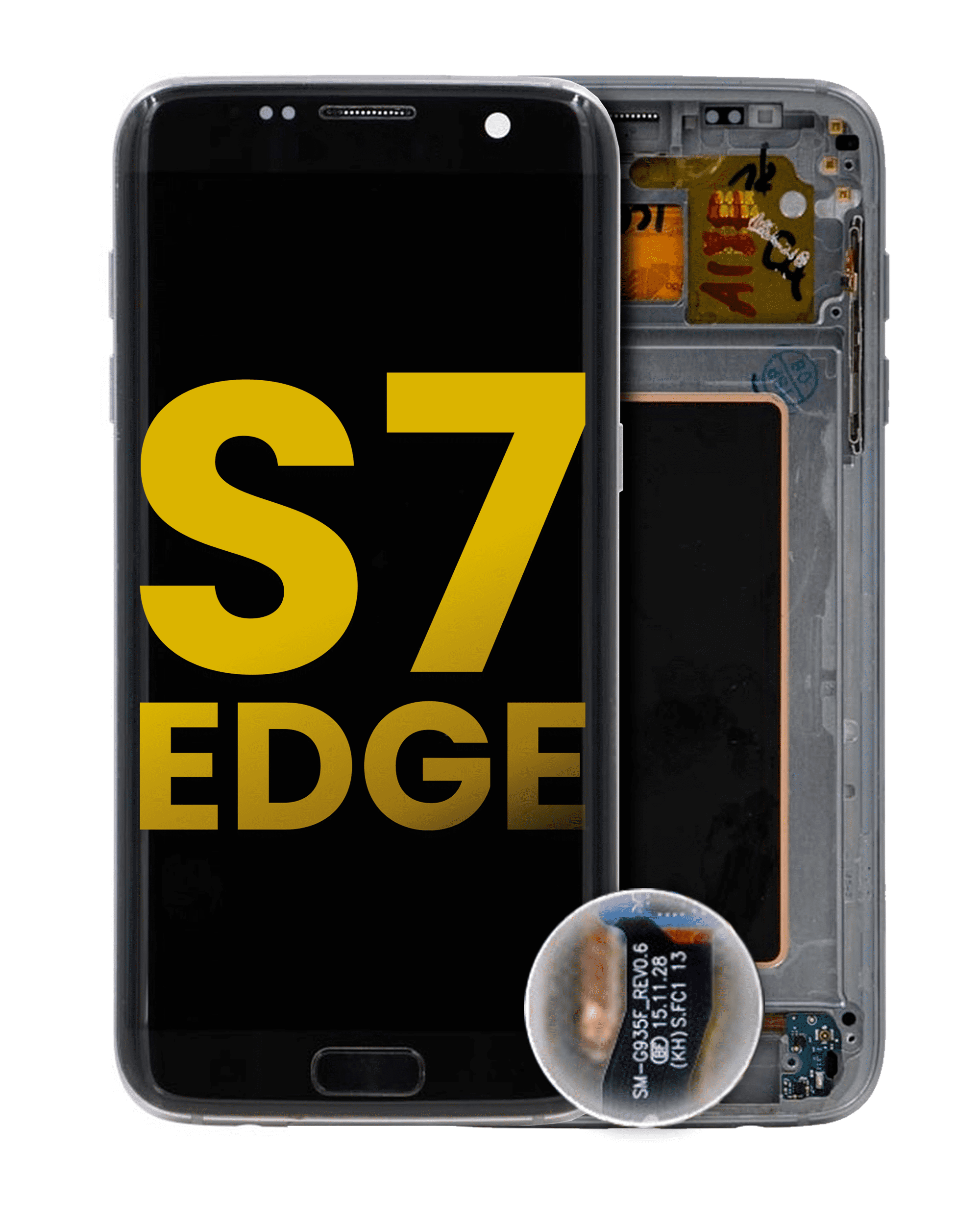 OLED-Display m. Rahmen Samsung Galaxy S7 Edge Refurbished Black Onyx