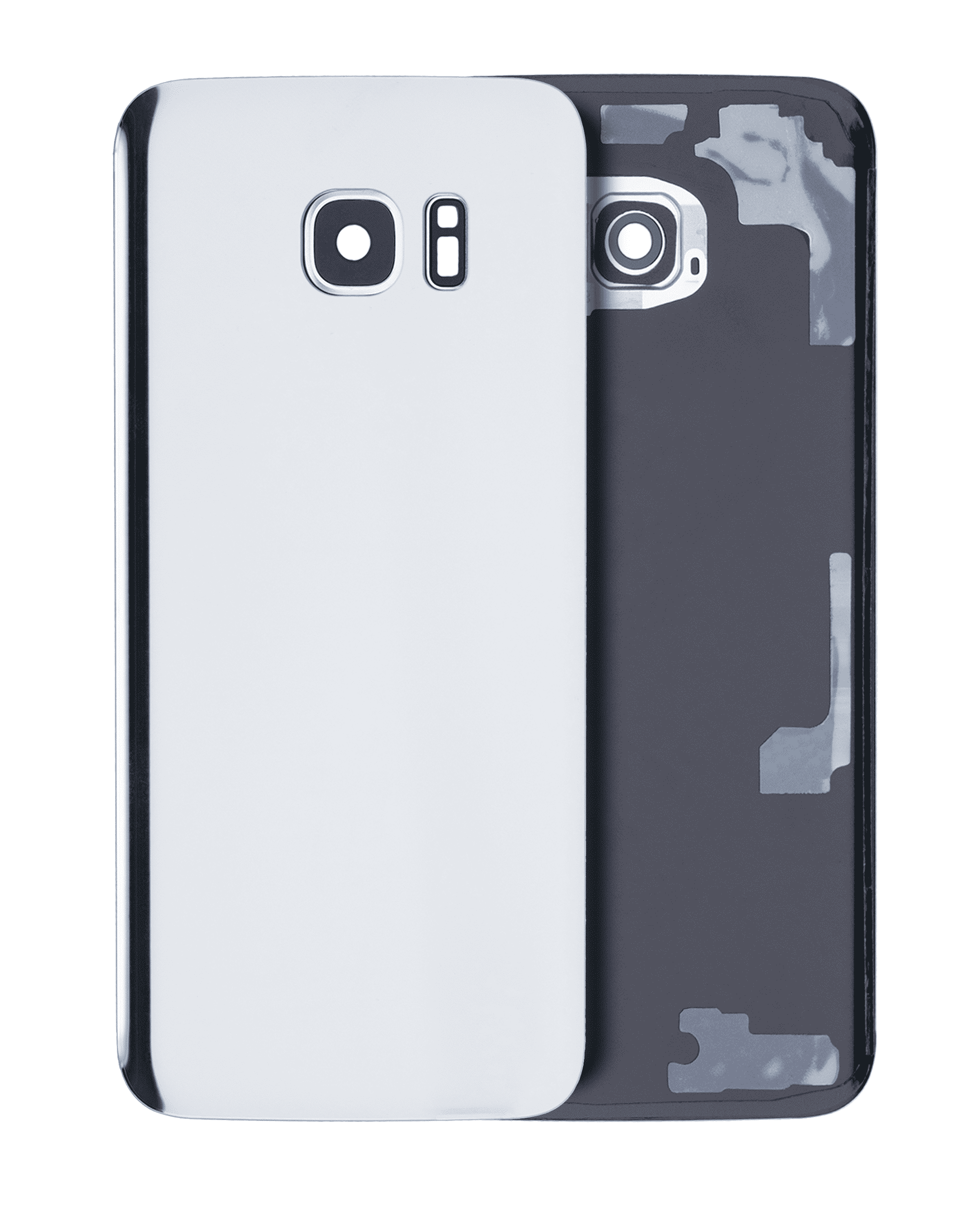 Back Cover with Camera Lens for Samsung Galaxy S7 Edge (No Logo) (Aftermarket Plus) (Silver)