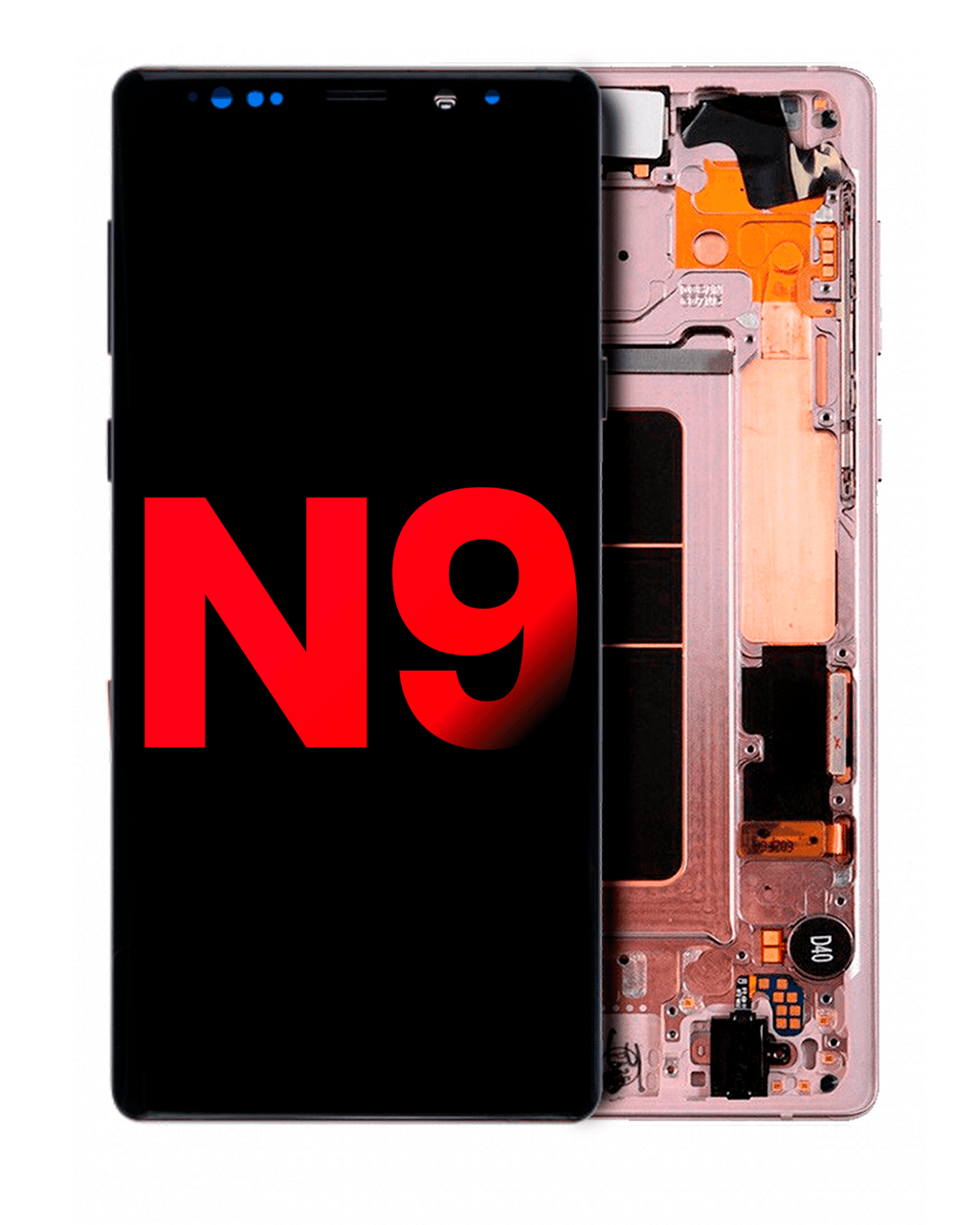 OLED-Display mit Rahmen für Samsung Galaxy Note 9 (Aftermarket Plus) (Alpine Wei