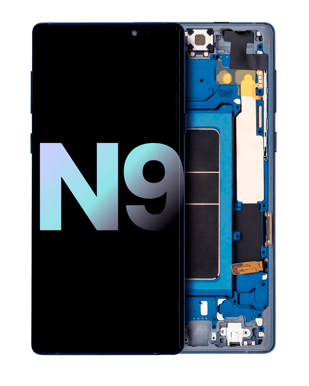 OLED-Display mit Rahmen für Samsung Galaxy Note 9 (Service Pack) (Ocean Blue)