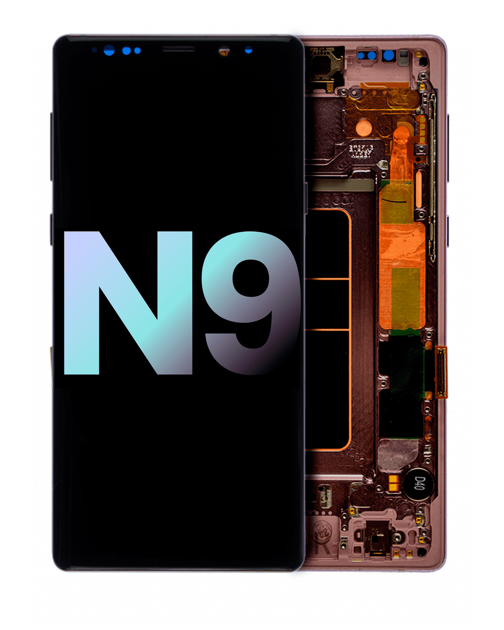 OLED-Display mit Rahmen Samsung Galaxy Note 9 Service Pack Metallic Copper