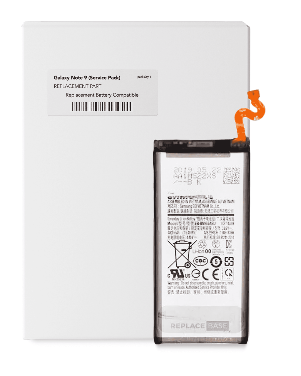 Replacement battery for Samsung Galaxy Note 9 (EB-BN960ABE) (Service Pack)