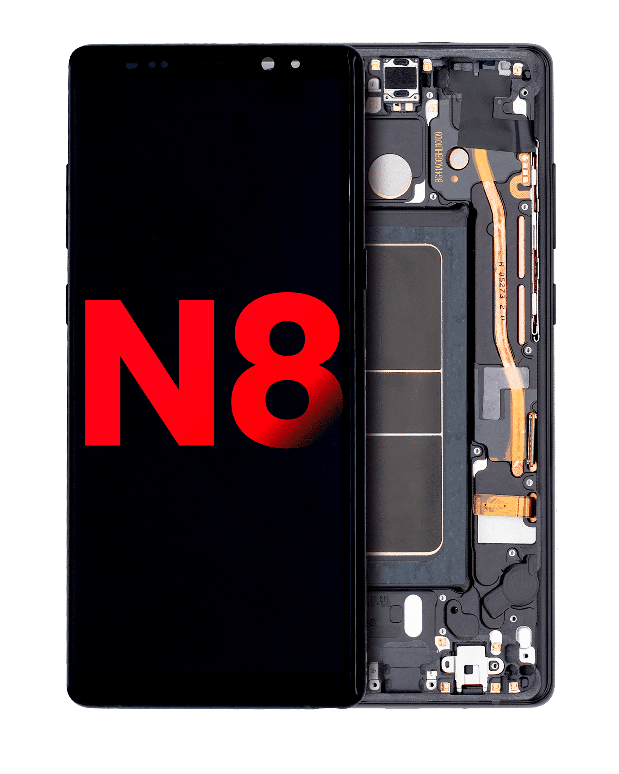 OLED Display with Frame for Samsung Galaxy Note 8 (Aftermarket Plus) (Midnight Black)