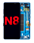 OLED Complete Assembly with Frame for Samsung Galaxy Note 8 (Aftermarket Plus) (Deep Sea Blue)