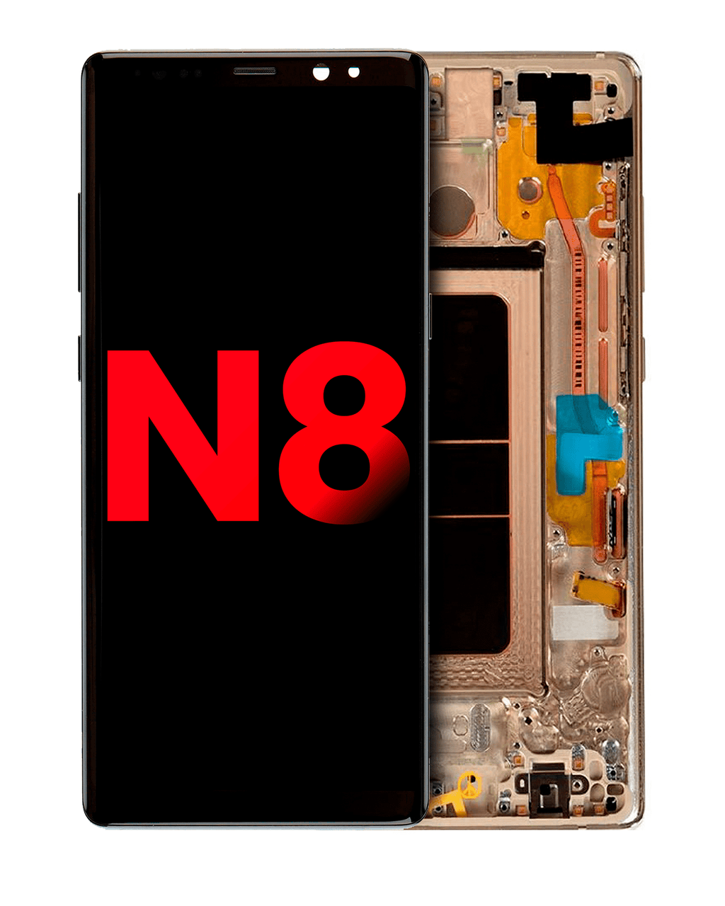 OLED Display with Frame for Samsung Galaxy Note 8 (Aftermarket Plus) (Maple Gold)