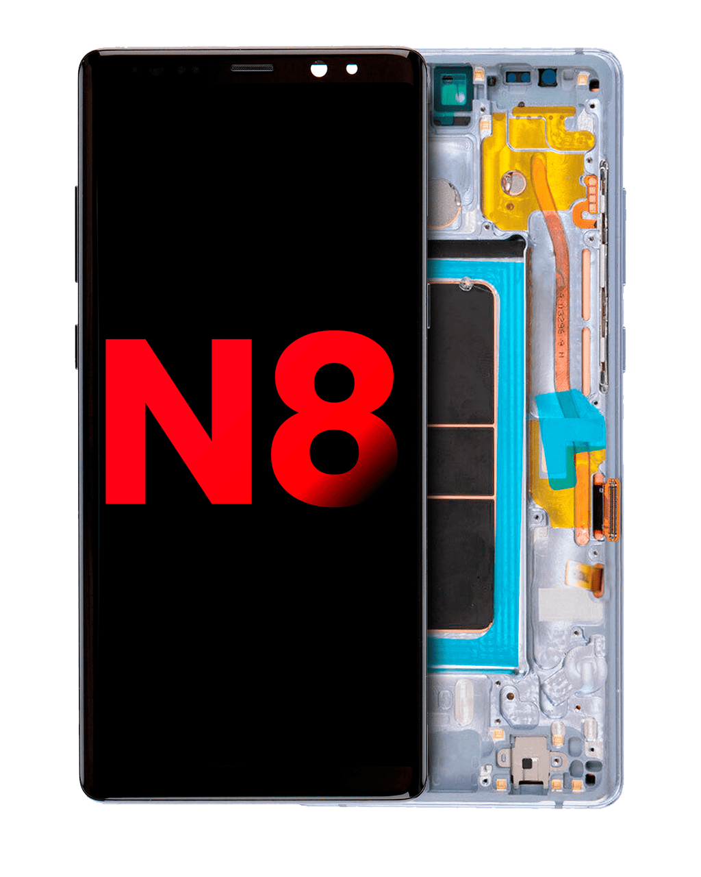 OLED mit Rahmen Samsung Note 8 Aftermarket+ Orchid Gray
