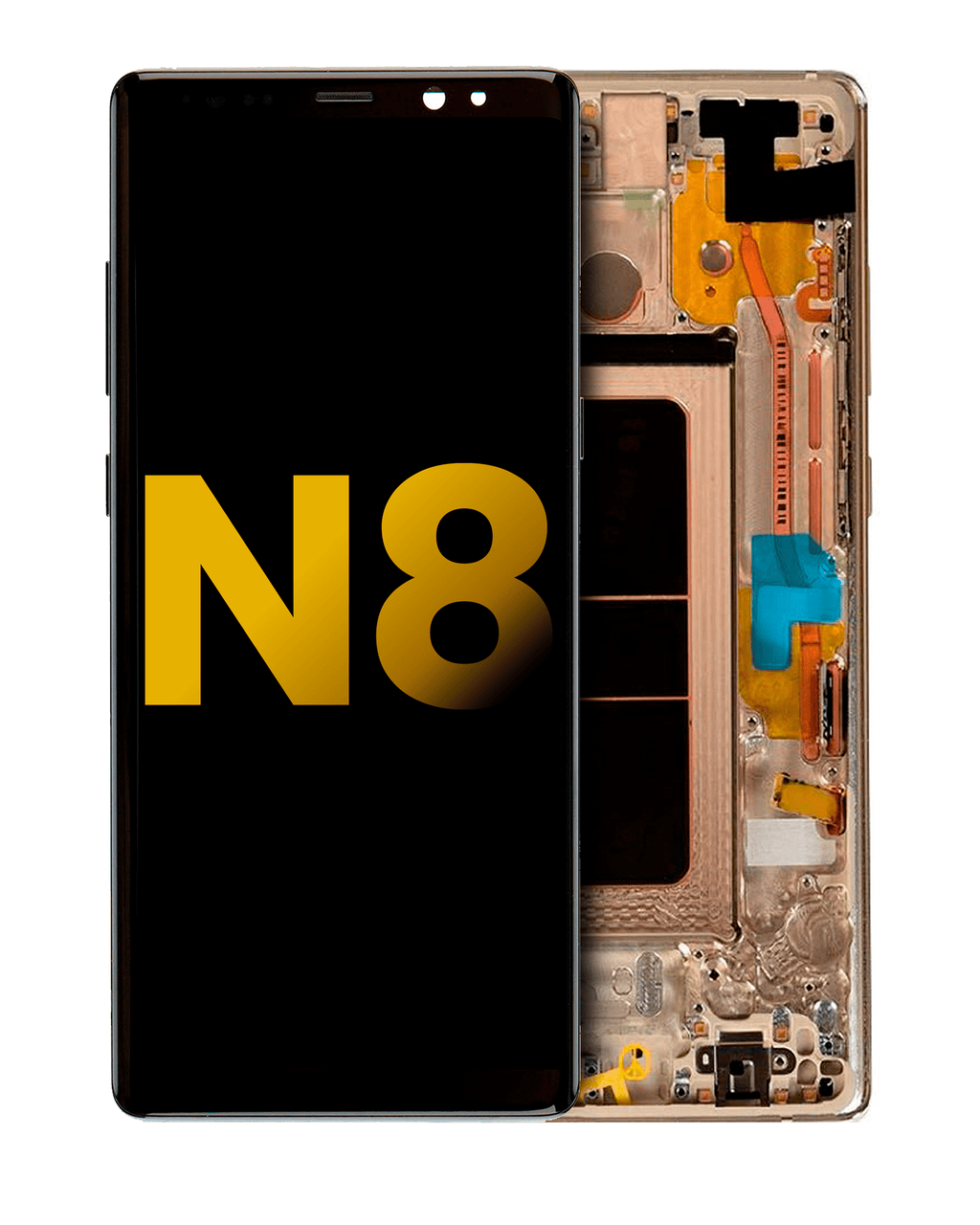 OLED Display with Frame for Samsung Galaxy Note 8 (Refurbished) (Maple Gold)
