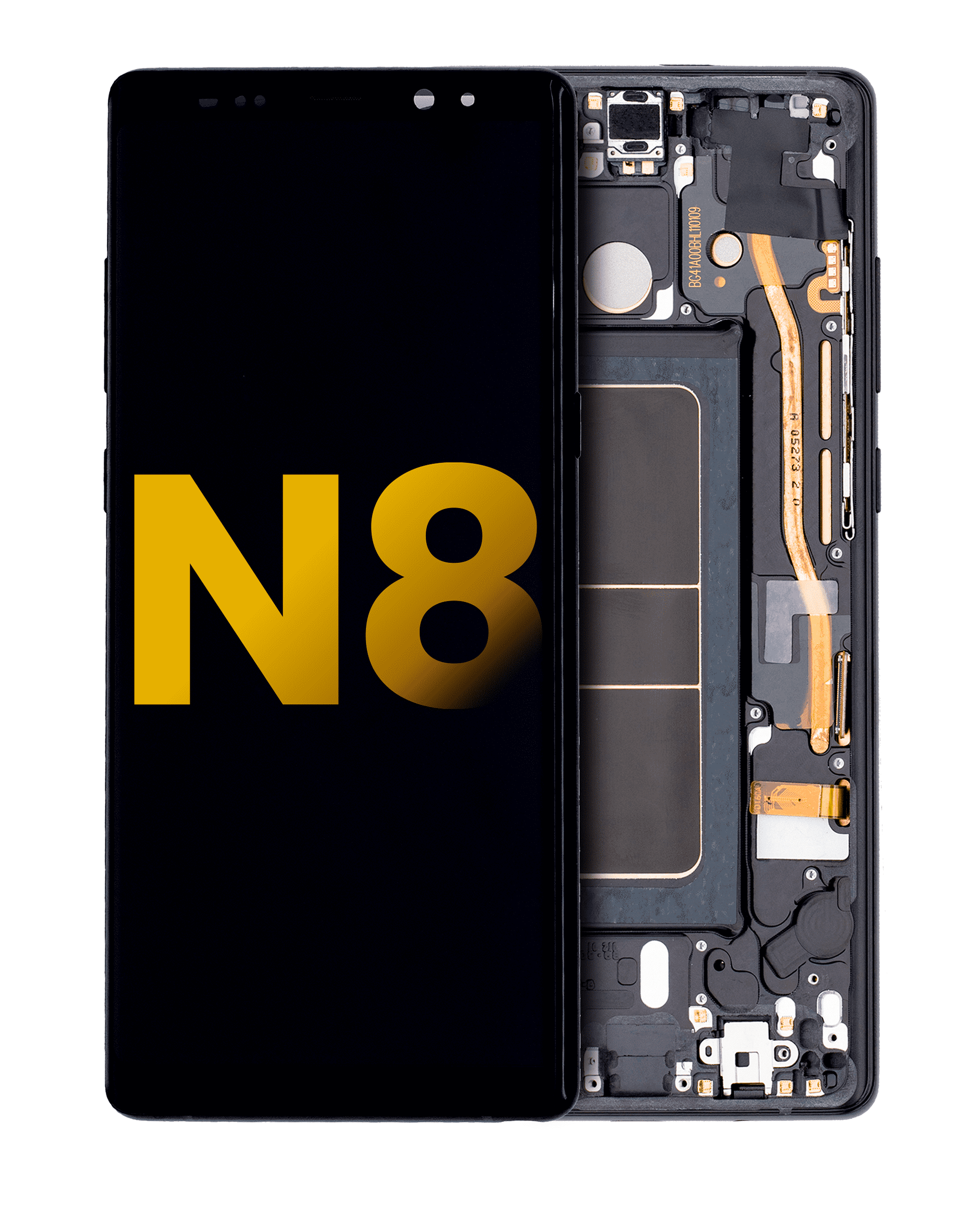 OLED-Display mit Rahmen für Samsung Galaxy Note 8 (Refurbished) (Schwarz)