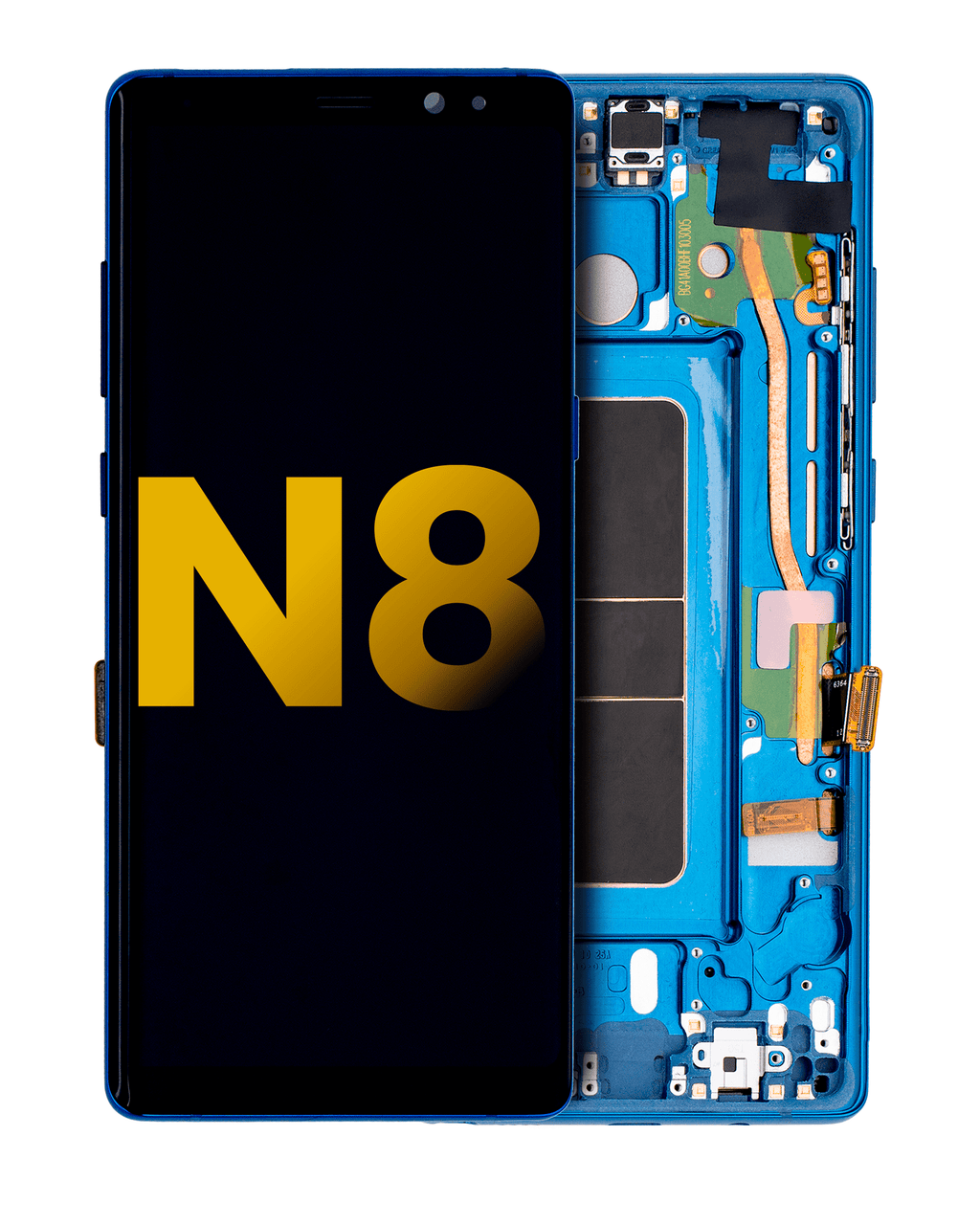 OLED-Display mit Rahmen für Samsung Galaxy Note 8 (Refurbished) (Deep Sea Blue)