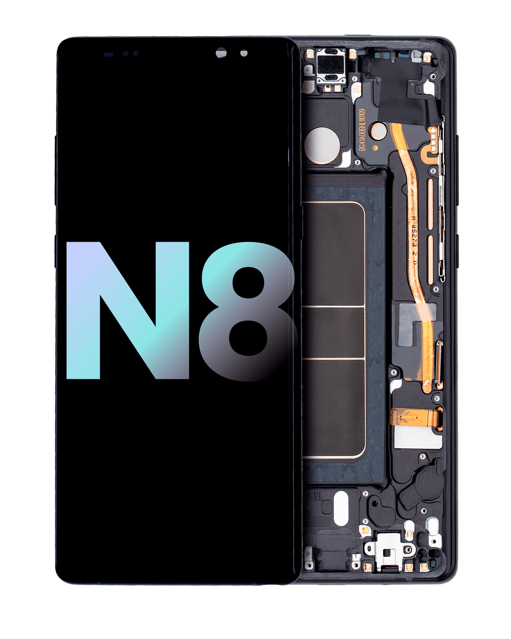 OLED-Display mit Rahmen Samsung Galaxy Note 8 Service Pack Midnight Schwarz