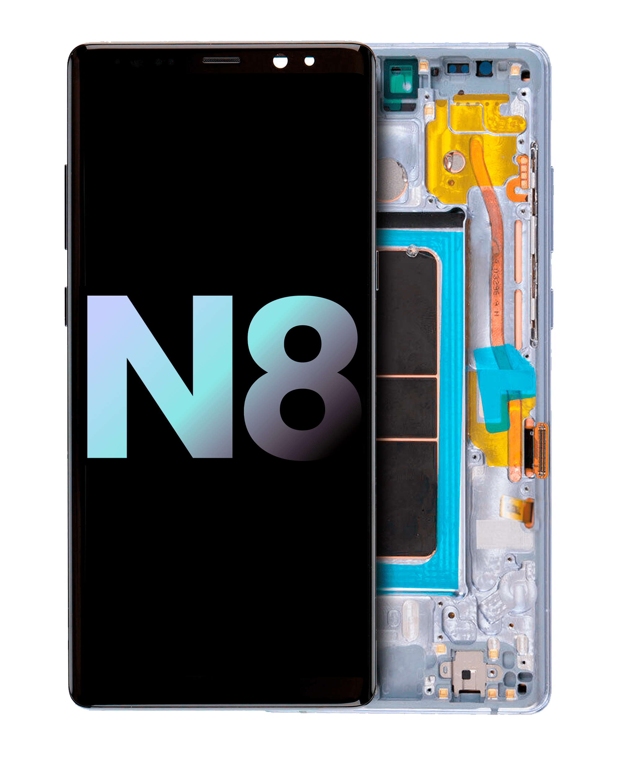 OLED-Display mit Rahmen für Samsung Galaxy Note 8 (Service Pack, Orchid Grau)
