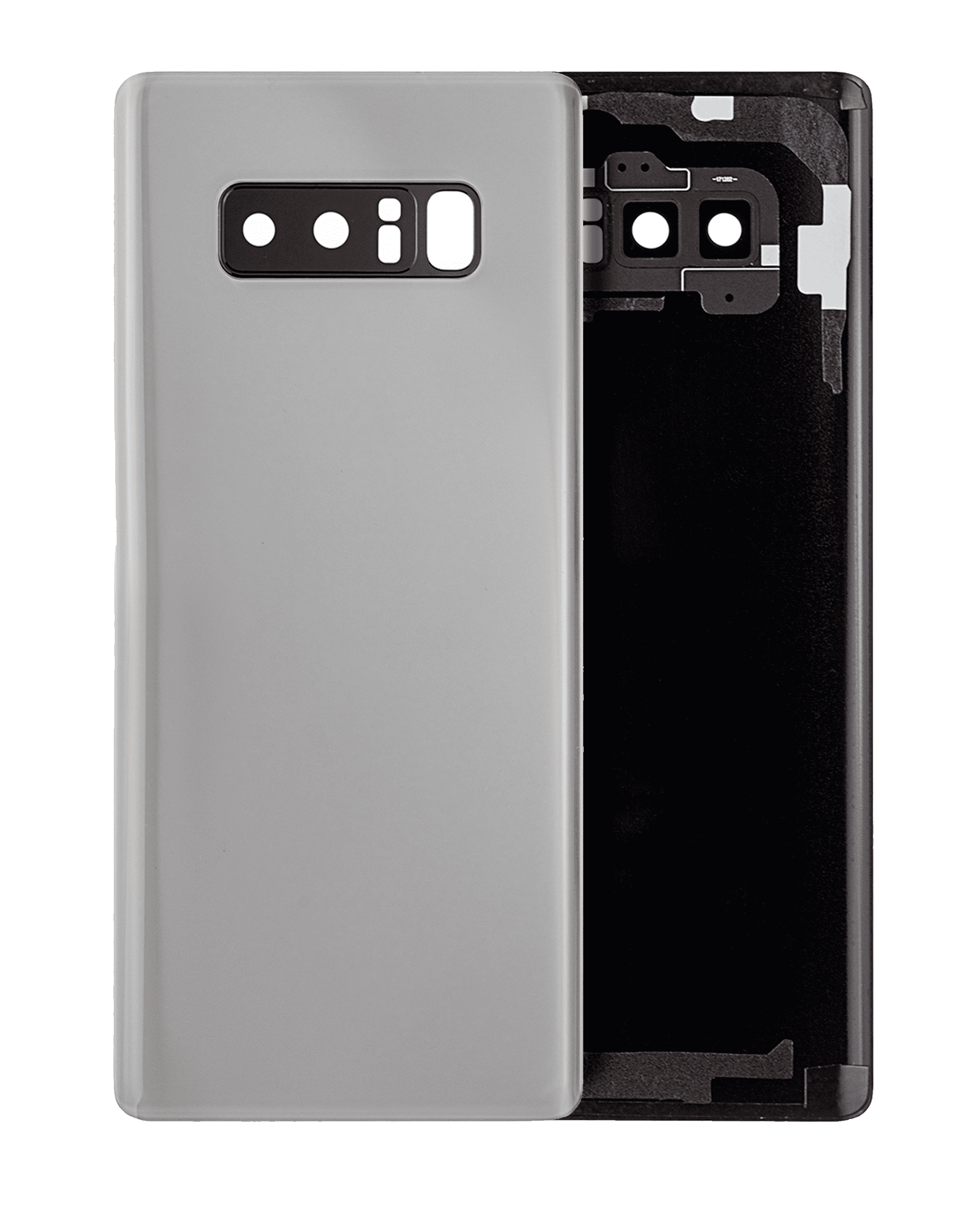 Back Cover with Camera Lens for Samsung Galaxy Note 8 (No Logo, Aftermarket Plus, Silver)
