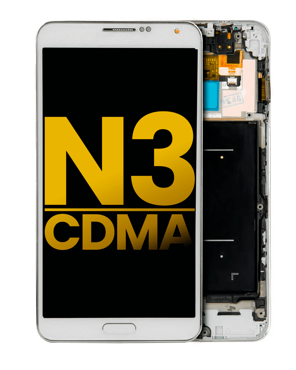 OLED-Display m. Rahmen f. Samsung Galaxy Note 3 Refurb Weiß