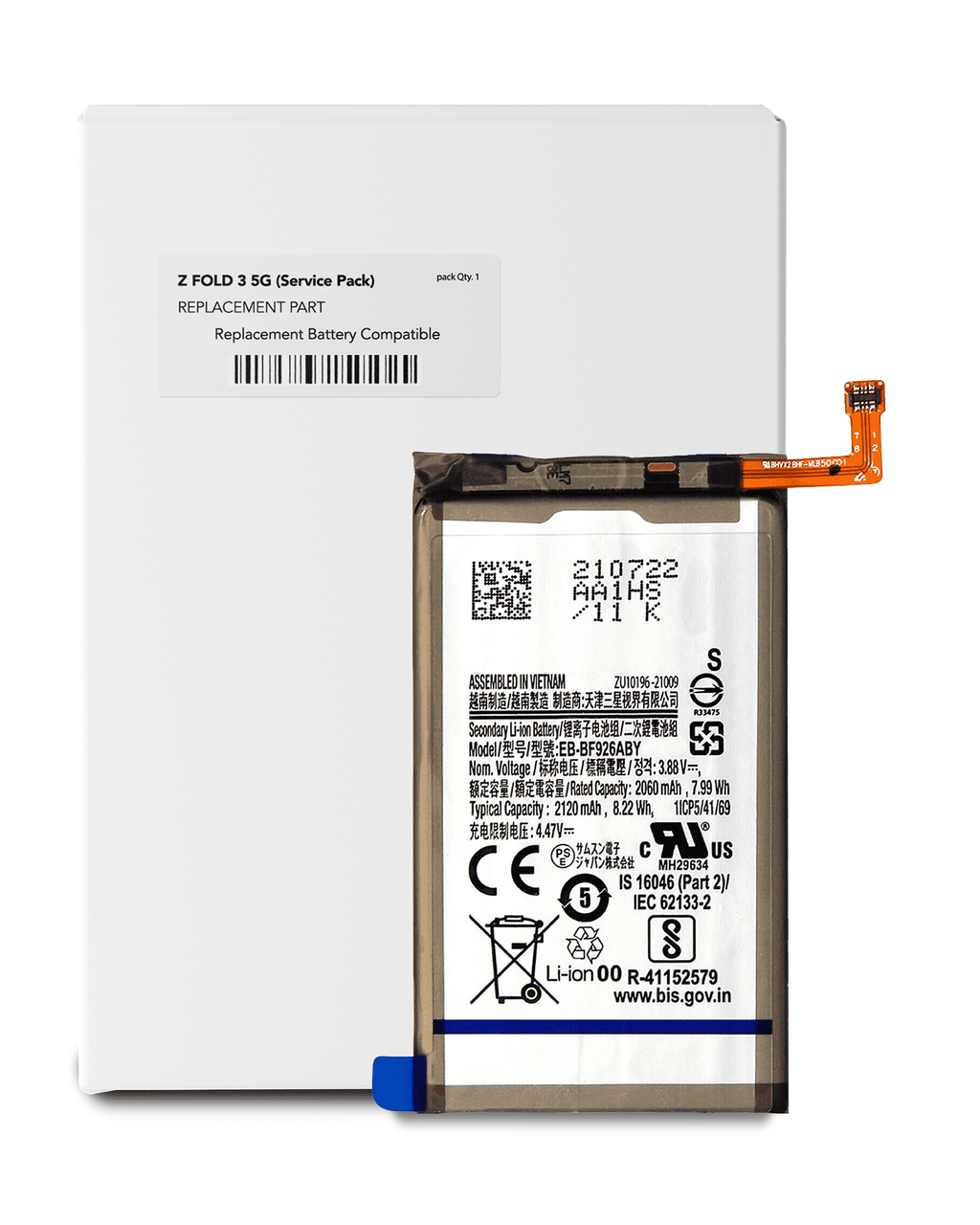Replacement Battery (Main) for Samsung Galaxy Z Fold 3 5G (EB-BF926ABY) (Service Pack)
