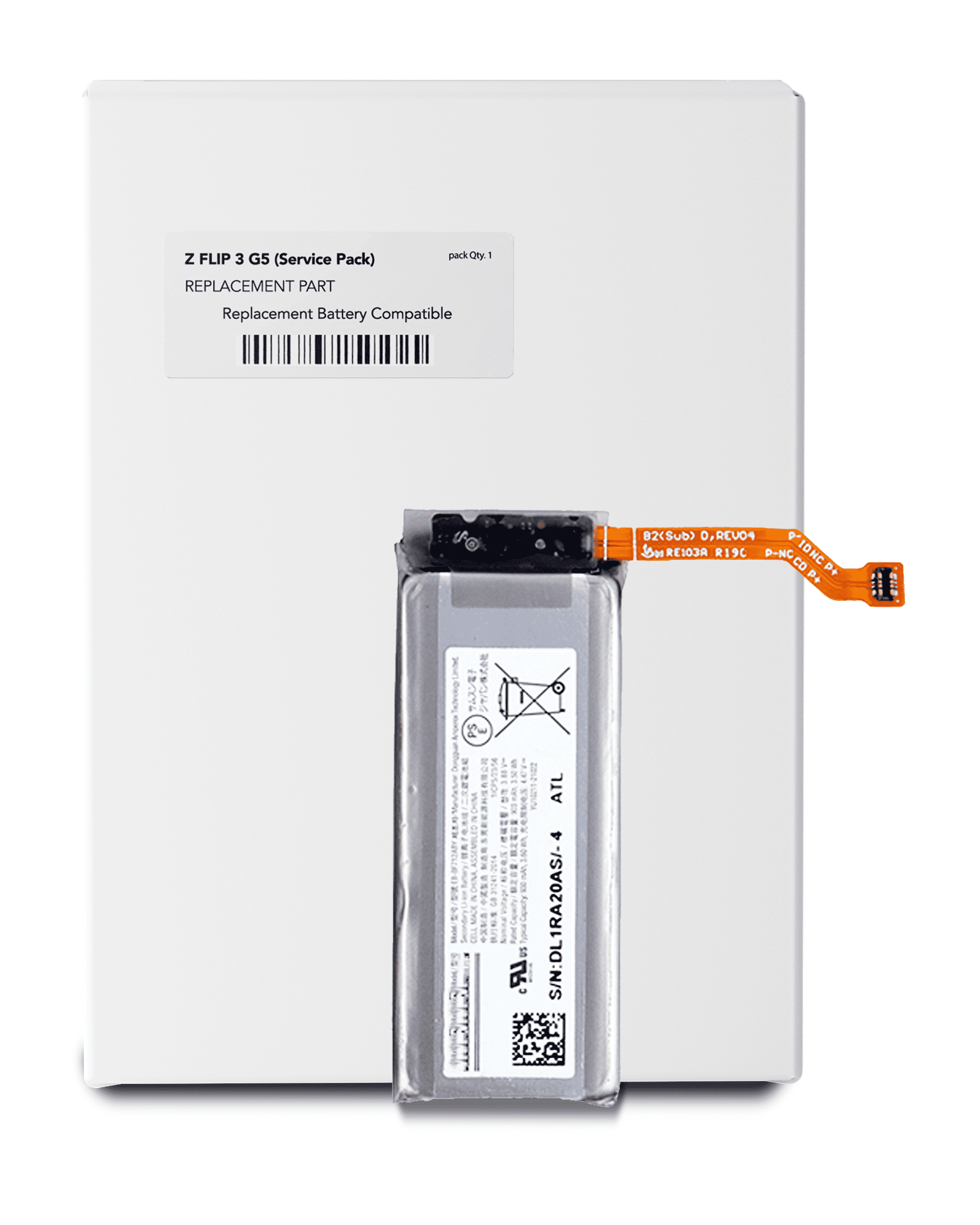 Replacement Battery (Secondary) for Samsung Galaxy Z Flip 3 5G (EB-BF712ABY) (Service Pack)