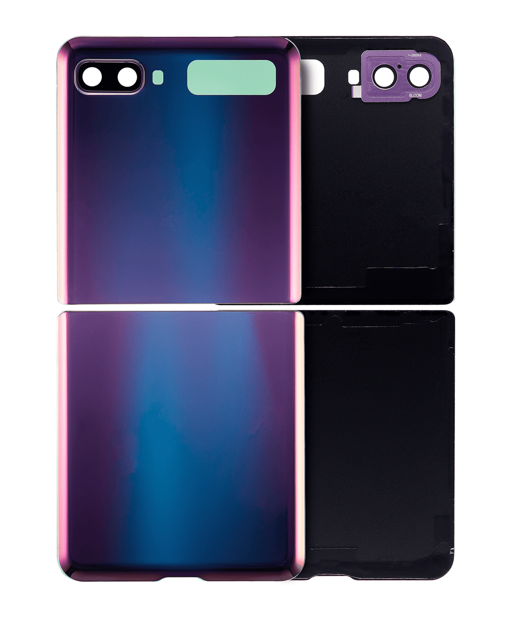 Rückdeckelglas mit Kamera für Samsung Z Flip 4G/5G Mystic Gray Aftermarket Plus