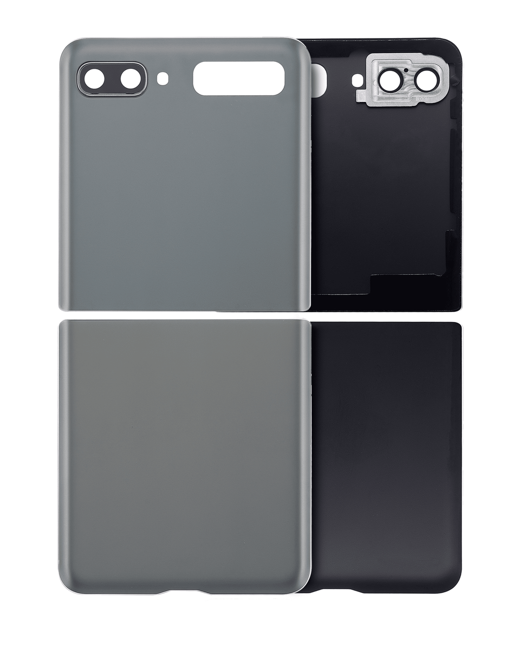 Backcover-Set mit Kamera für Samsung Z Flip 4G/5G Mystic Gray Aftermarket Plus