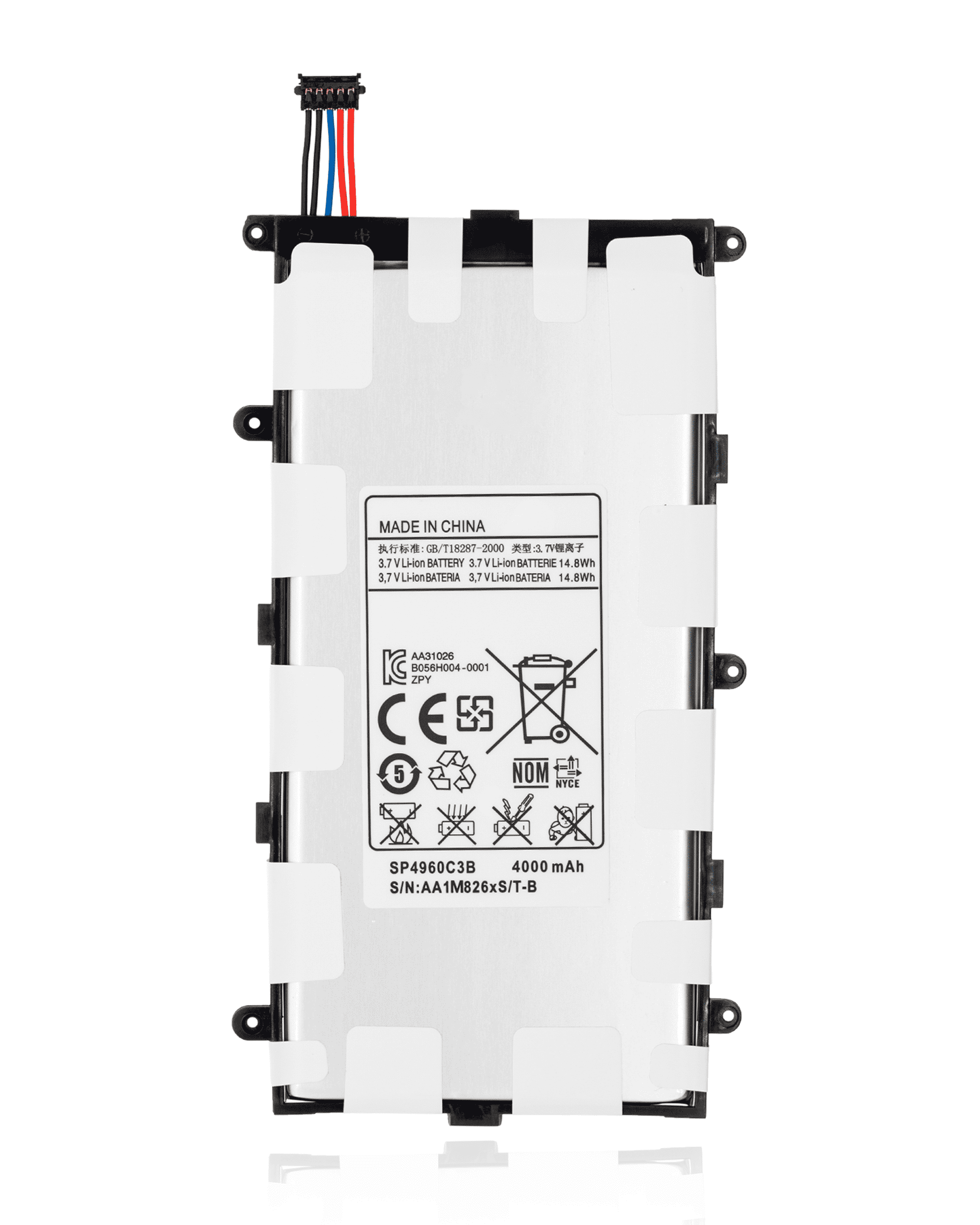 Replacement battery for Samsung Galaxy Tab 2 7.0" (SP4960C3B)