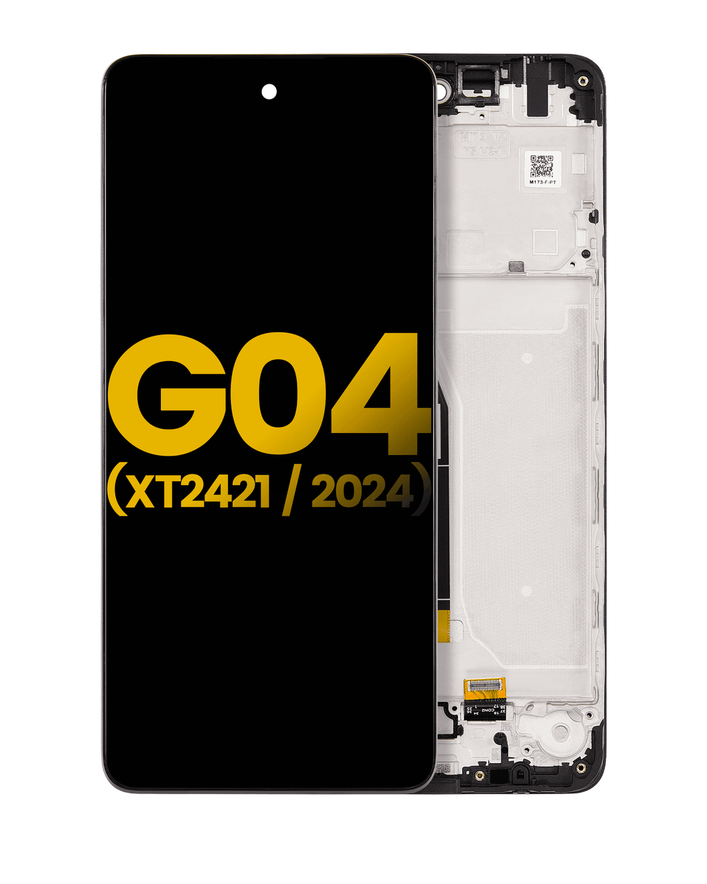 LCD-Display mit Rahmen für Motorola Moto G04 (Refurbished)