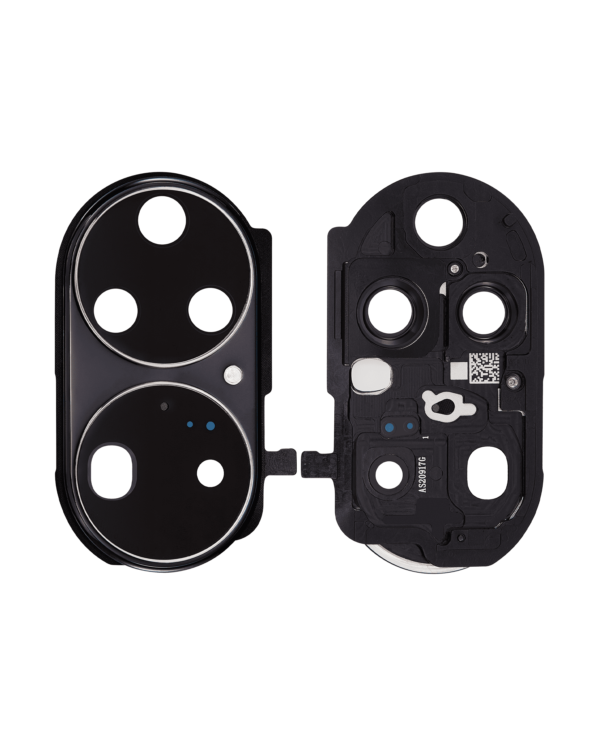 Kameralinse hinten mit Halterung für Huawei P50 Pro (Golden Black)