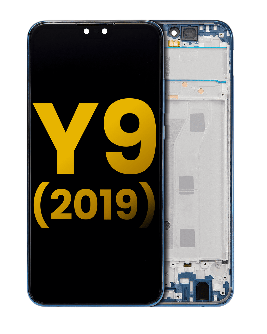 LCD-Display mit Rahmen für Huawei Y9 (2019) (Refurbished) (Sapphire Blue)