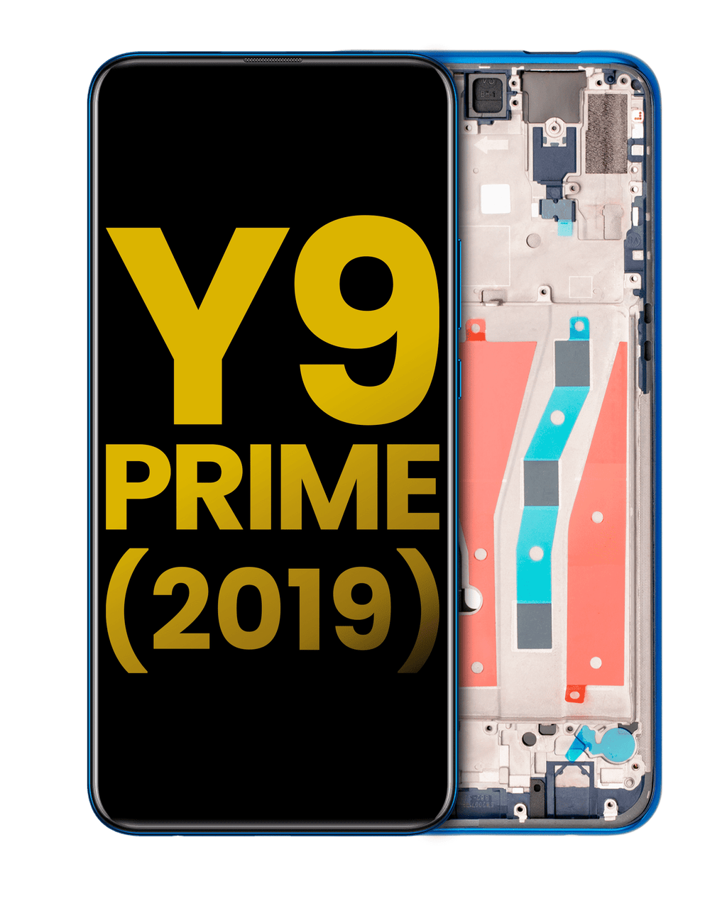 LCD-Display mit Rahmen für Huawei Y9 Prime (2019) (Refurbished) (Sapphire Blue)