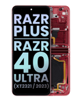 Internal OLED Display with Frame for Motorola Moto Razr Plus 2023 / Razr 40 Ultra (XT2321 / 2023) (Original OEM) (Viva Magenta)