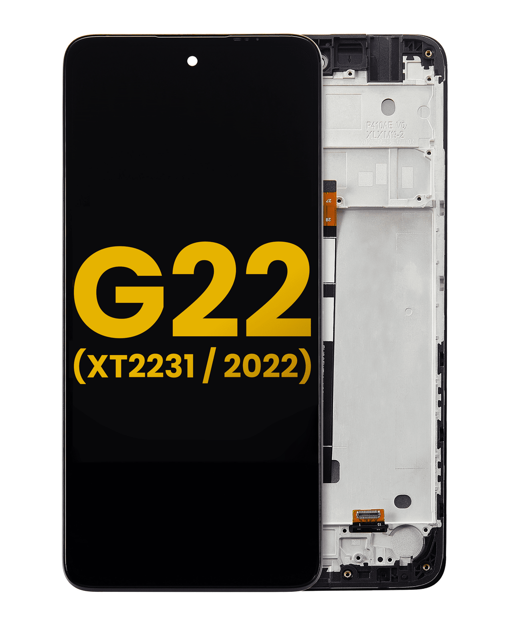 LCD-Display mit Rahmen für Motorola Moto G22 Refurbished alle Farben