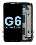LCD-Display mit Rahmen für Motorola Moto G6 (XT1925 / 2018) (Genuine OEM) (Schwarz)