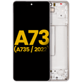 OLED-Display mit Rahmen für Samsung Galaxy A73 (Refurbished) Weiß