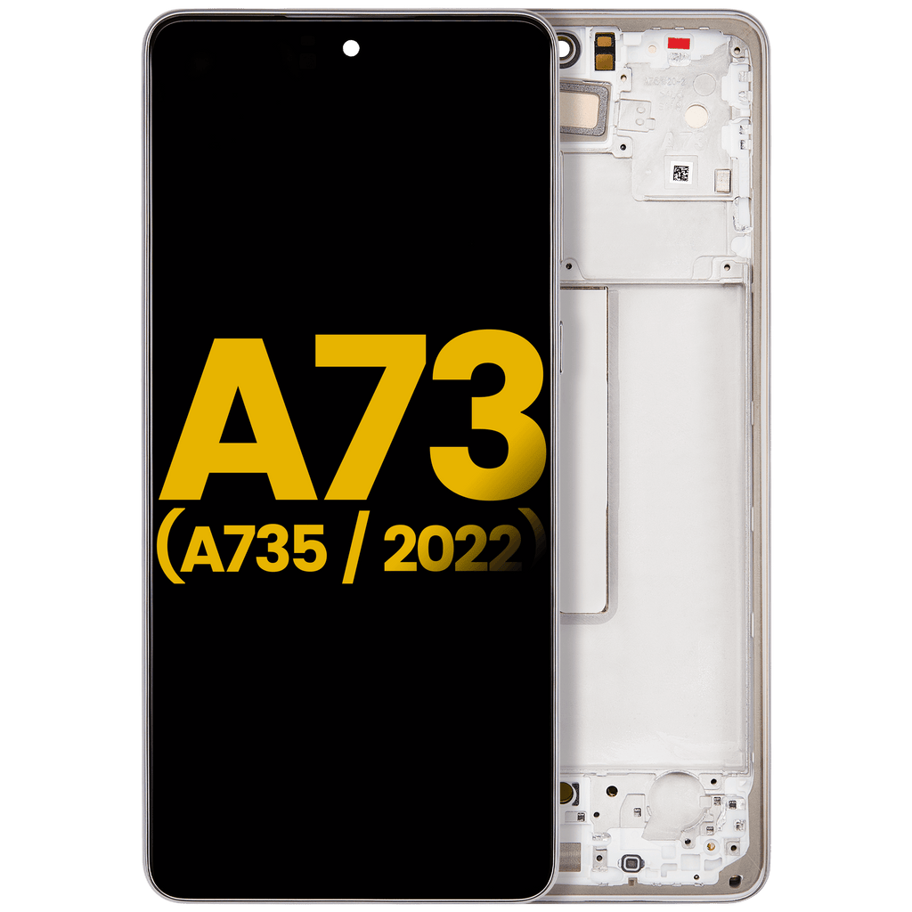 OLED-Display mit Rahmen für Samsung Galaxy A73 (Refurbished) Weiß