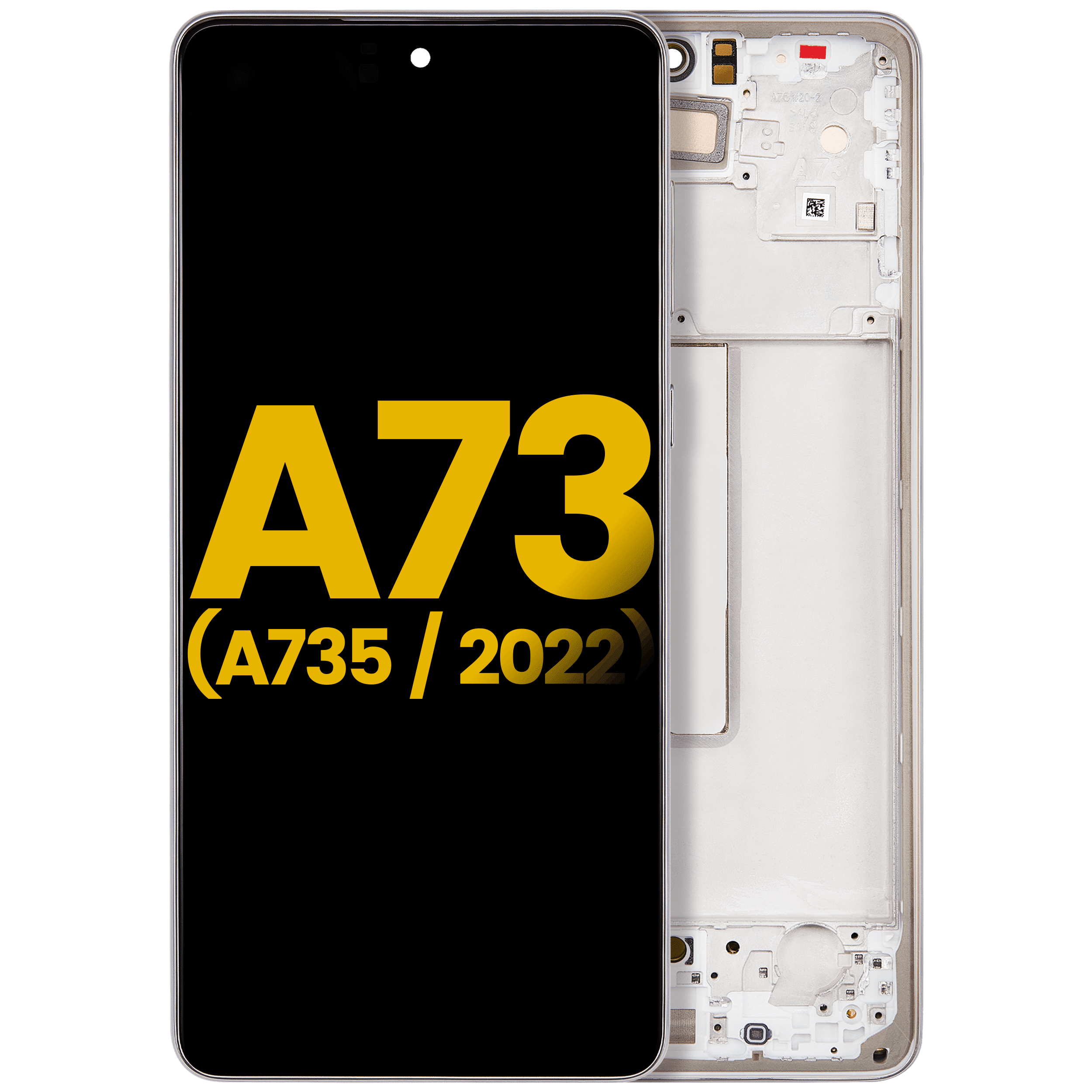 OLED-Display mit Rahmen für Samsung Galaxy A73 (Refurbished) Weiß