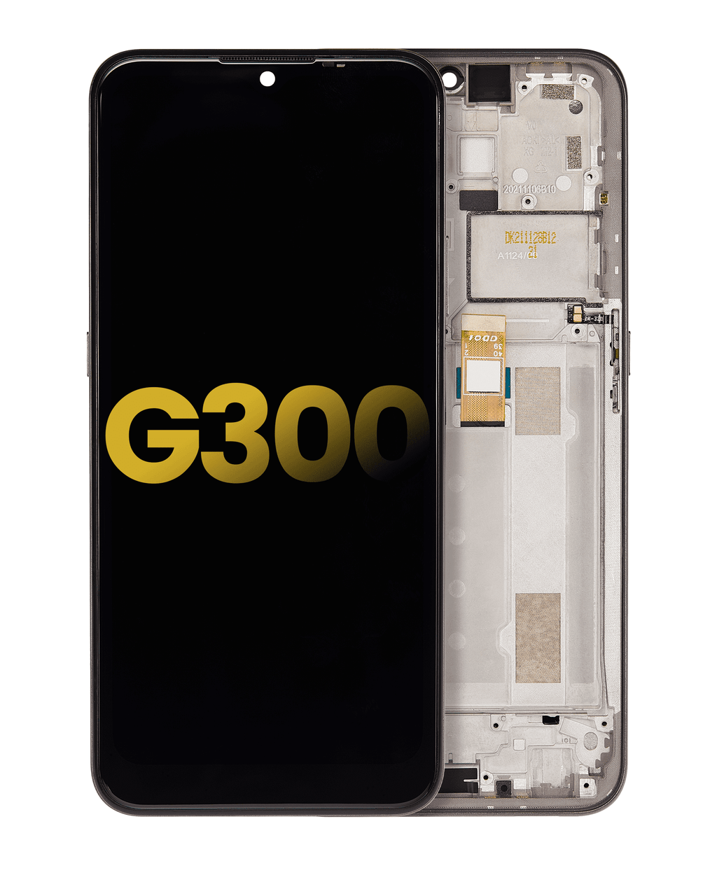 LCD-Display mit Rahmen für Nokia G300 (Refurbished) (Meteor Grey)
