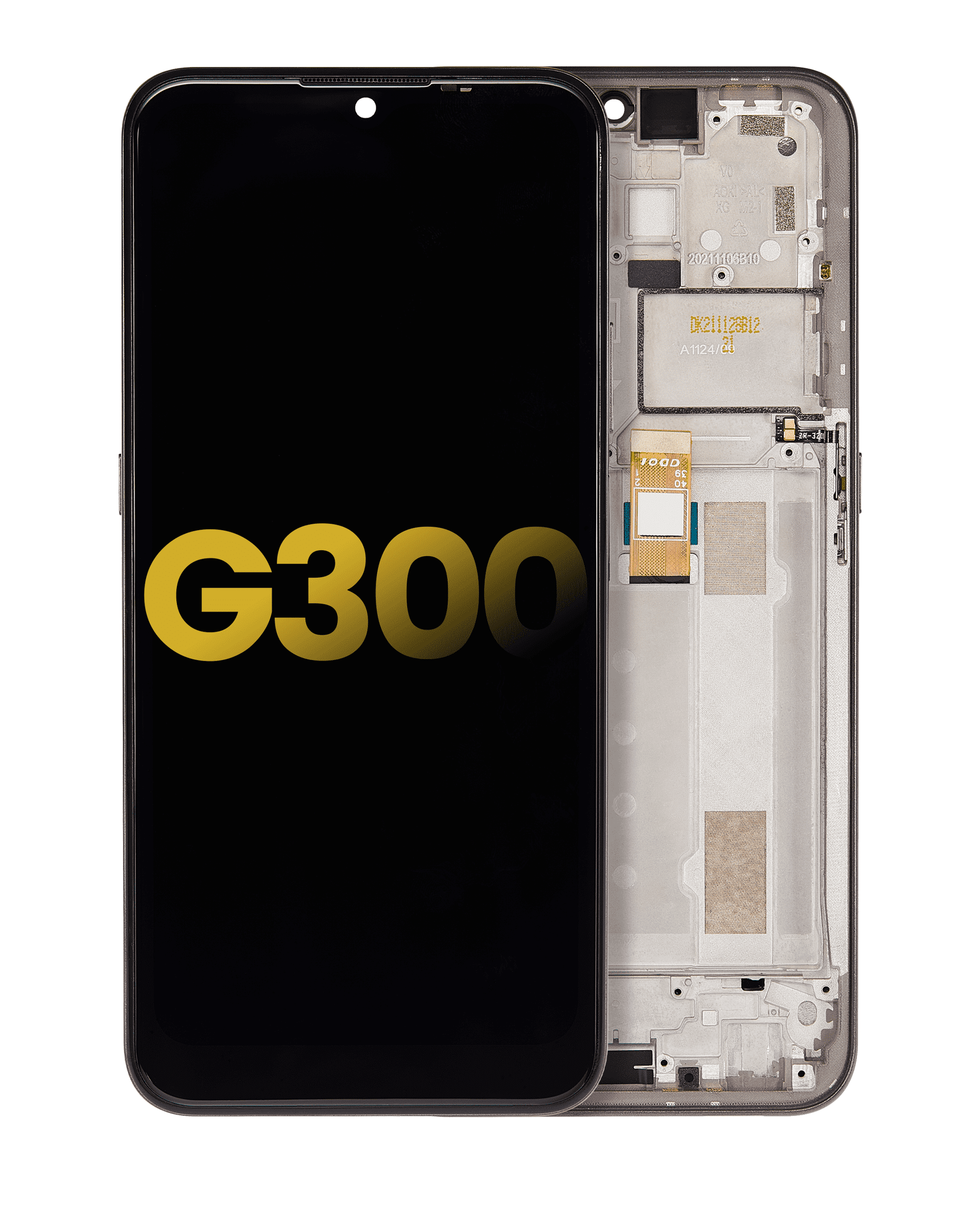 LCD-Display mit Rahmen für Nokia G300 (Refurbished) (Meteor Grey)