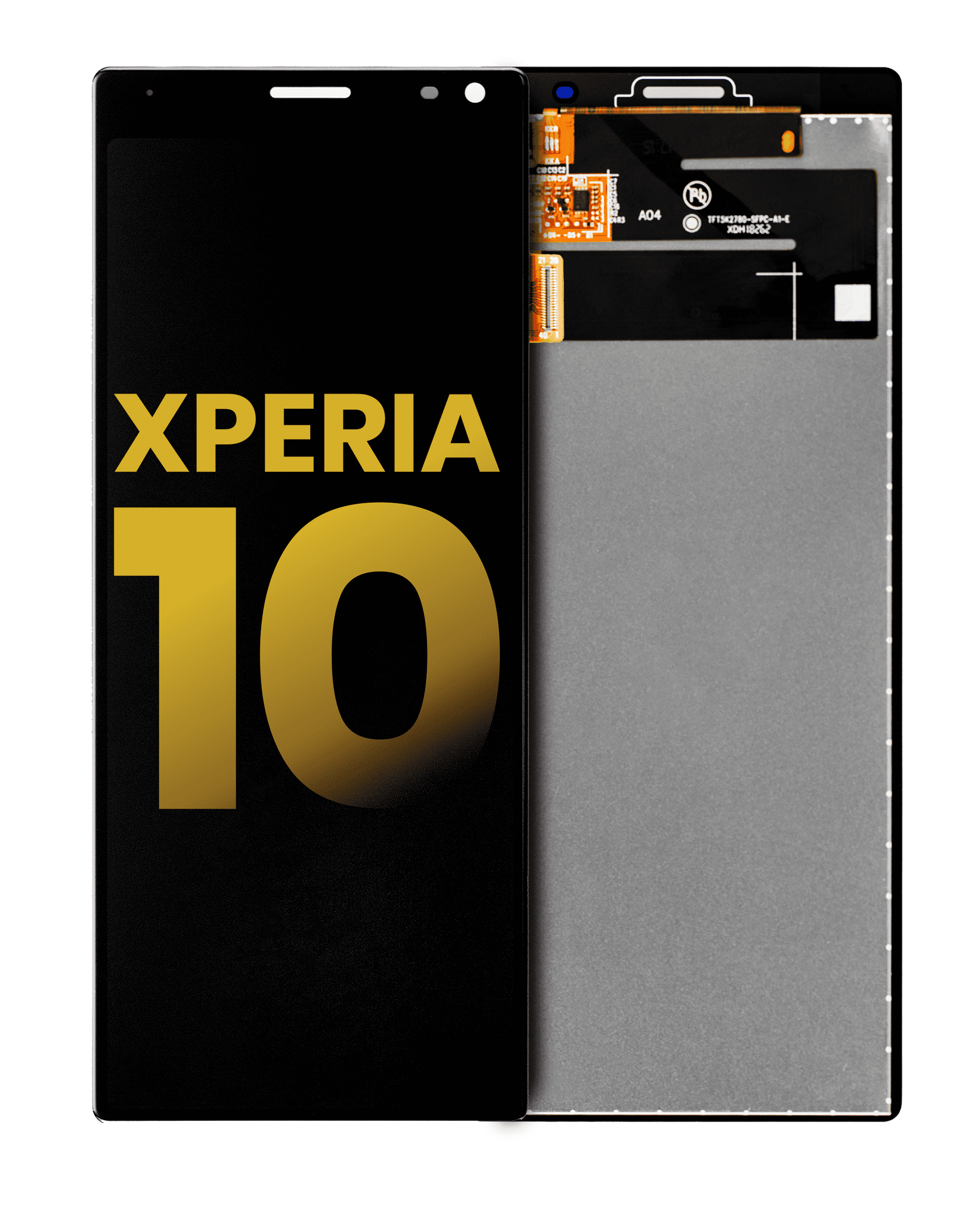 LCD-Display ohne Rahmen für Sony Xperia 10 (Refurbished) (Schwarz)