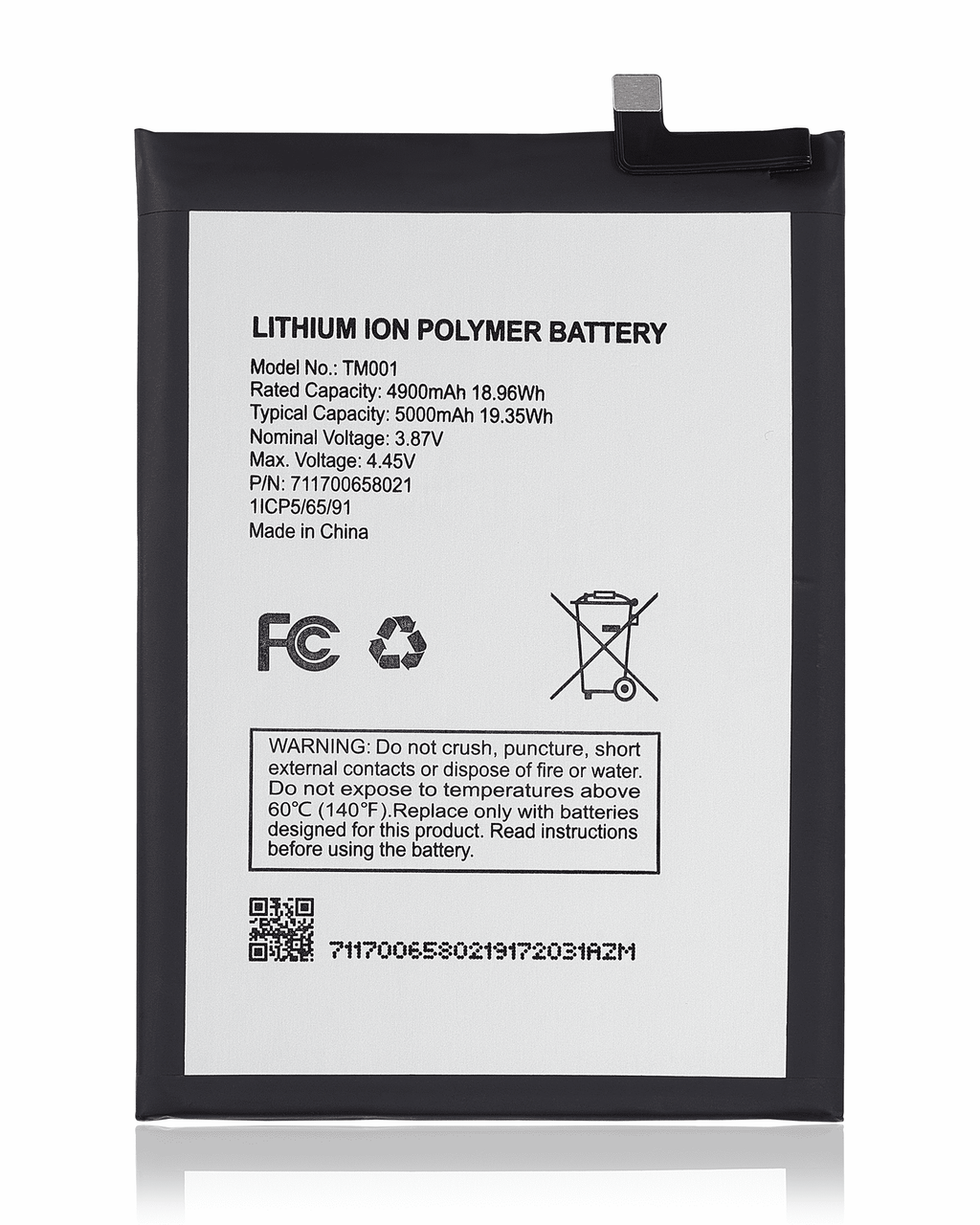 Replacement Battery for T-Mobile Revvl 6 Pro / Revvl 6X Pro 5G / Revvl V+ 5G / Boost Mobile Celero 5G Plus (2023) (TM001)