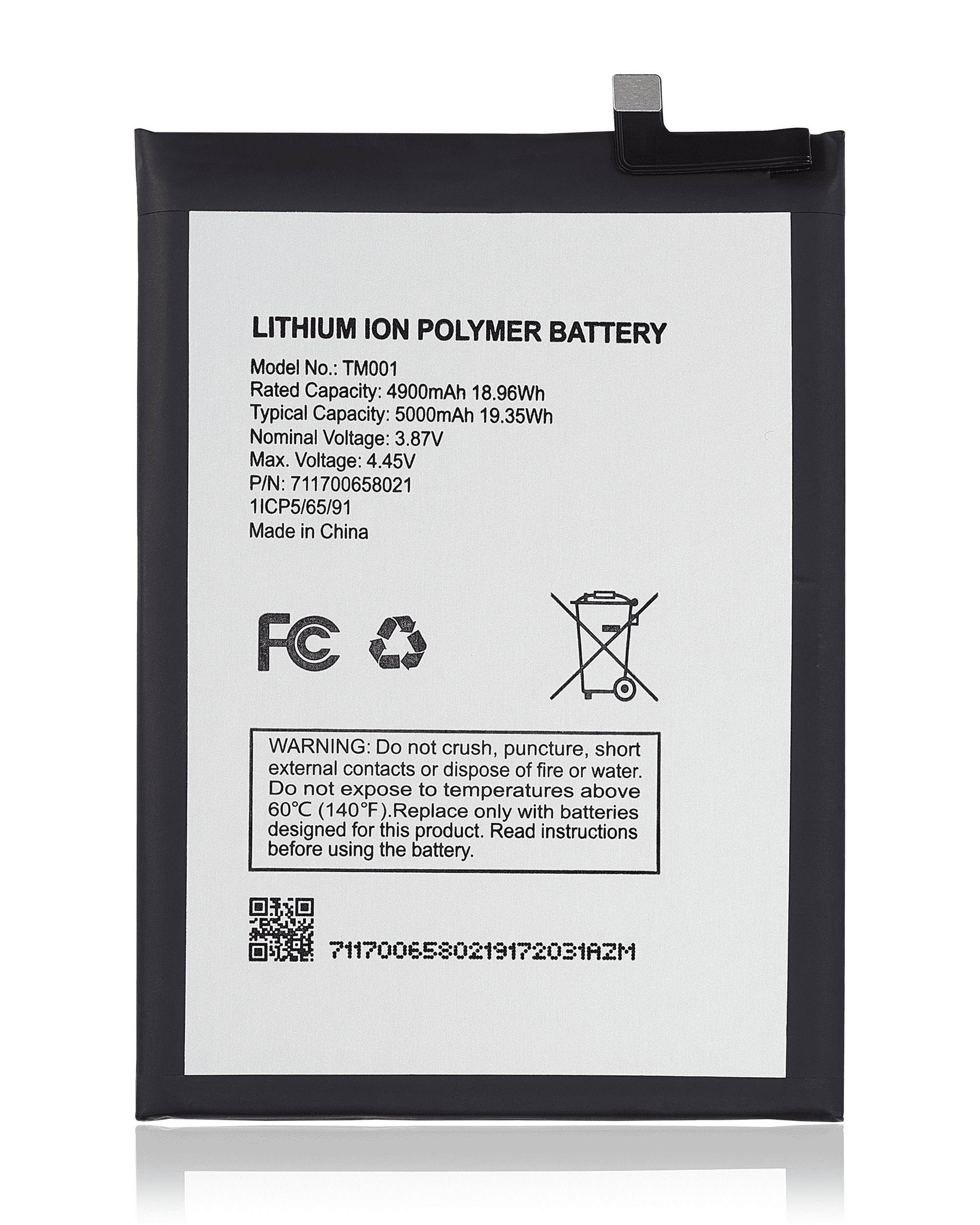 Replacement Battery for T-Mobile Revvl 6 Pro / Revvl 6X Pro 5G / Revvl V+ 5G / Boost Mobile Celero 5G Plus (2023) (TM001)