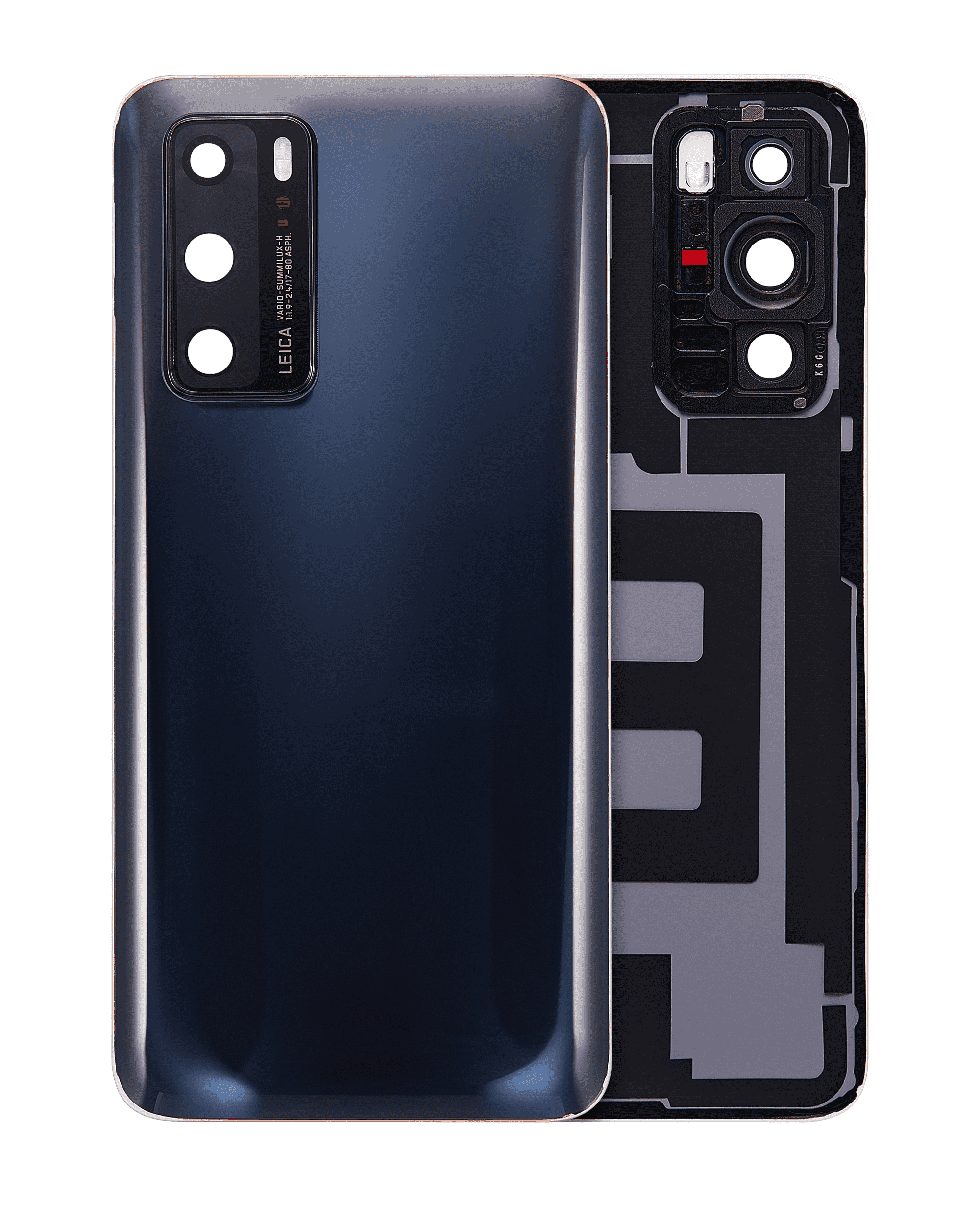 Backcover aus Glas mit Kameralinse für Huawei P40 (Schwarz)