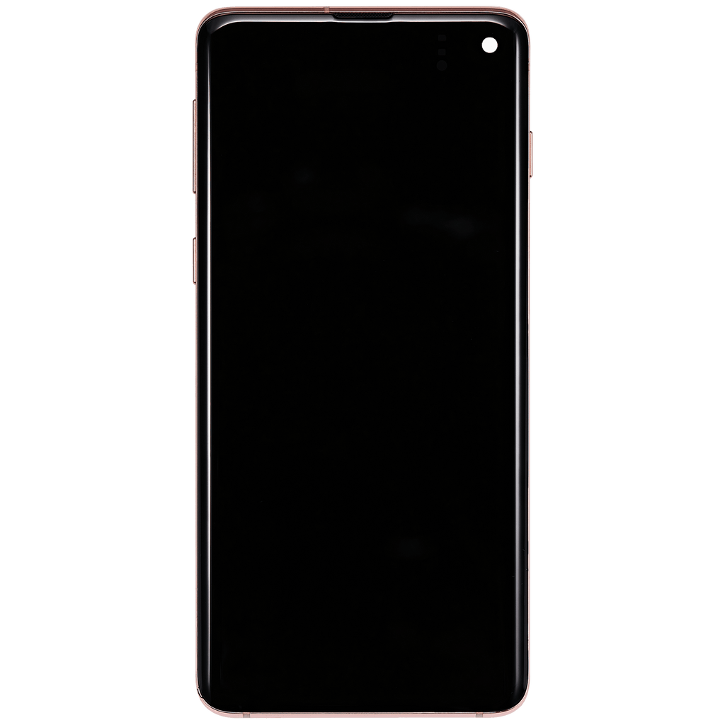 OLED Display with Frame for Samsung Galaxy S10 (Refurbished) (Flamingo Pink)