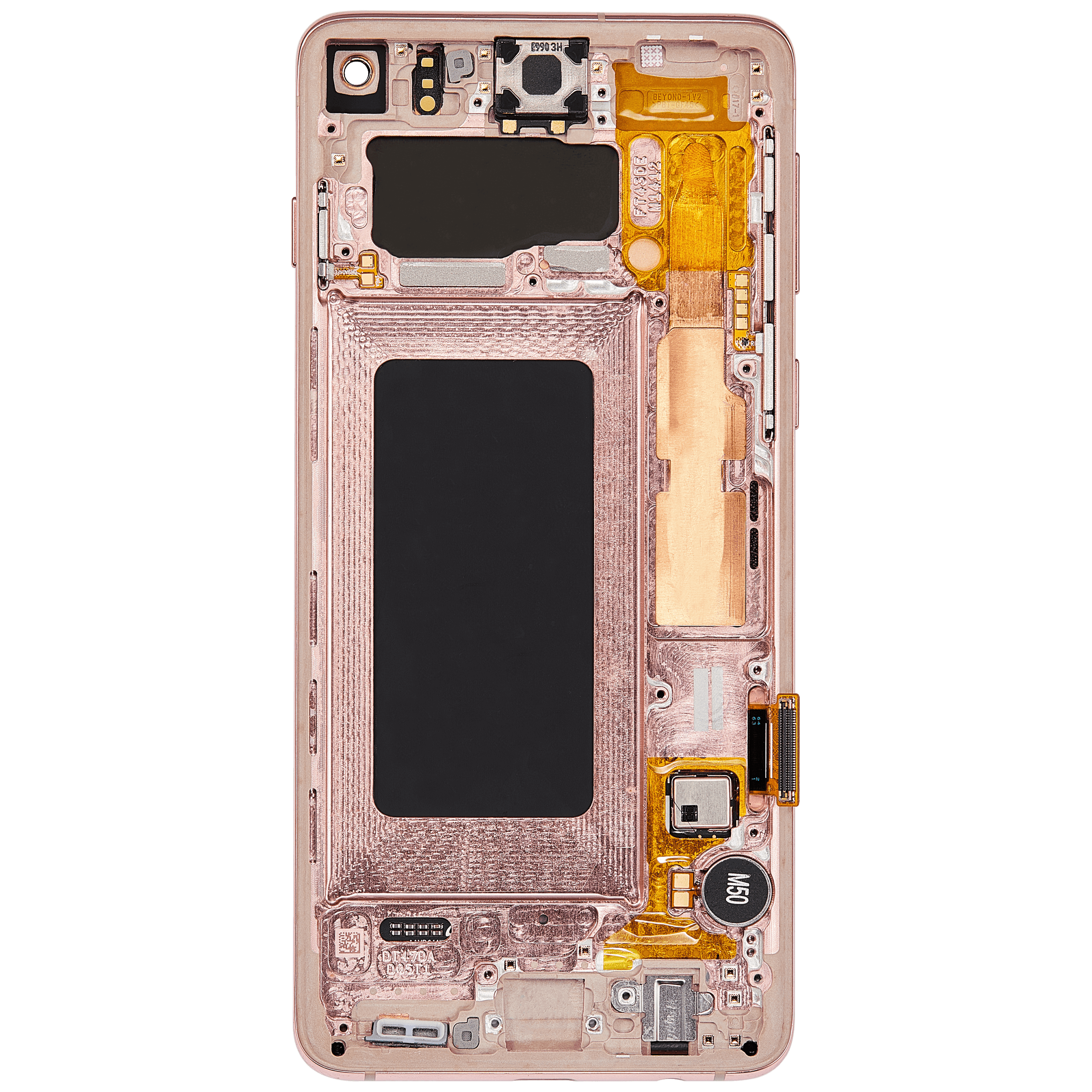 OLED Display with Frame for Samsung Galaxy S10 (Refurbished) (Flamingo Pink)