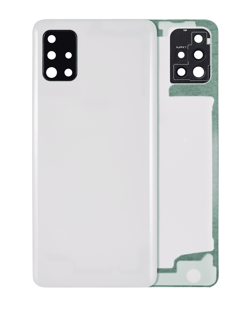 Back Cover Glass with Camera Lens for Samsung Galaxy A51 4G (A515 / 2019) (Aftermarket Plus) (Prism Crush White)