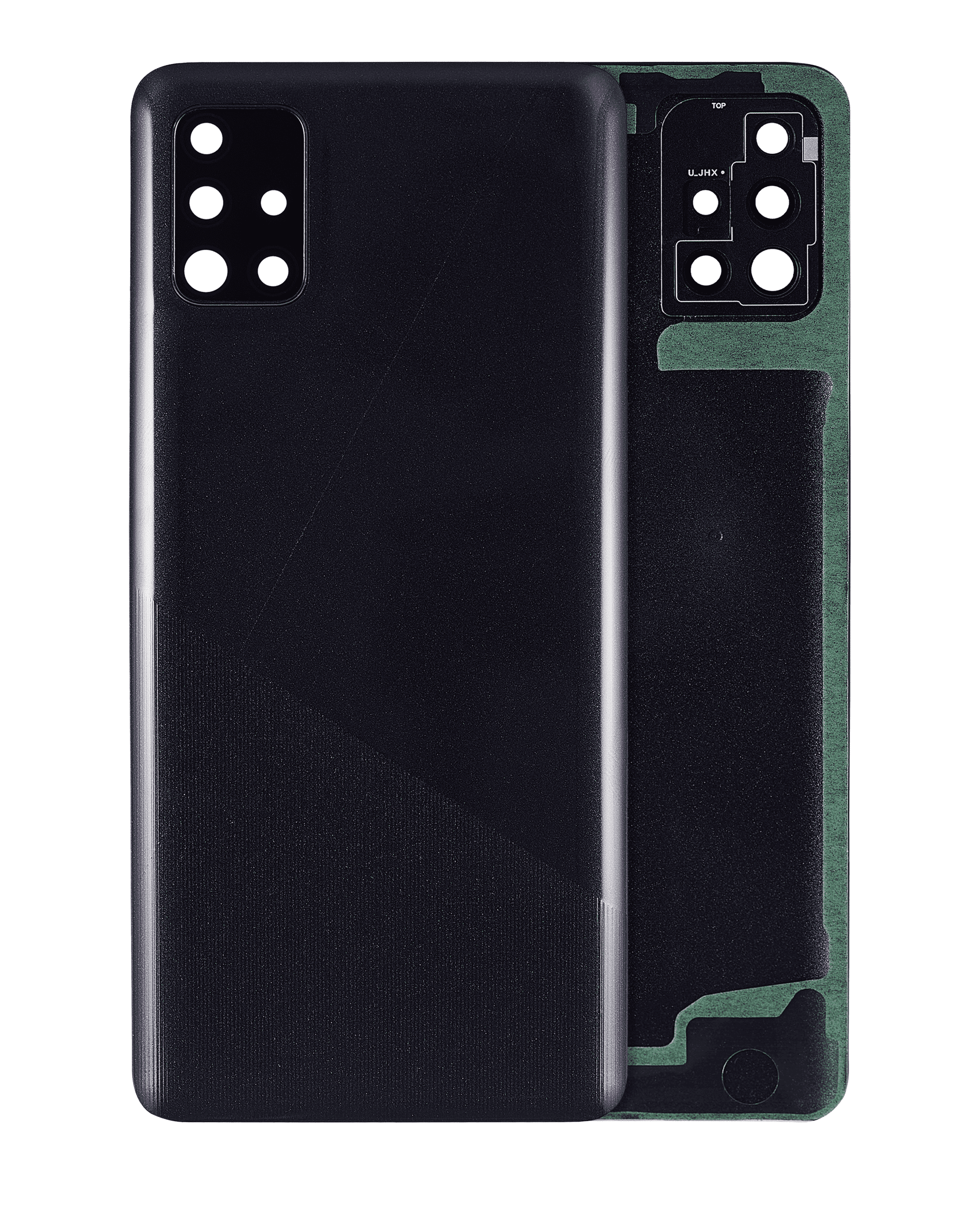 Backcover mit Kamera für Samsung Galaxy A51 Prism Crush Black Aftermarket Plus