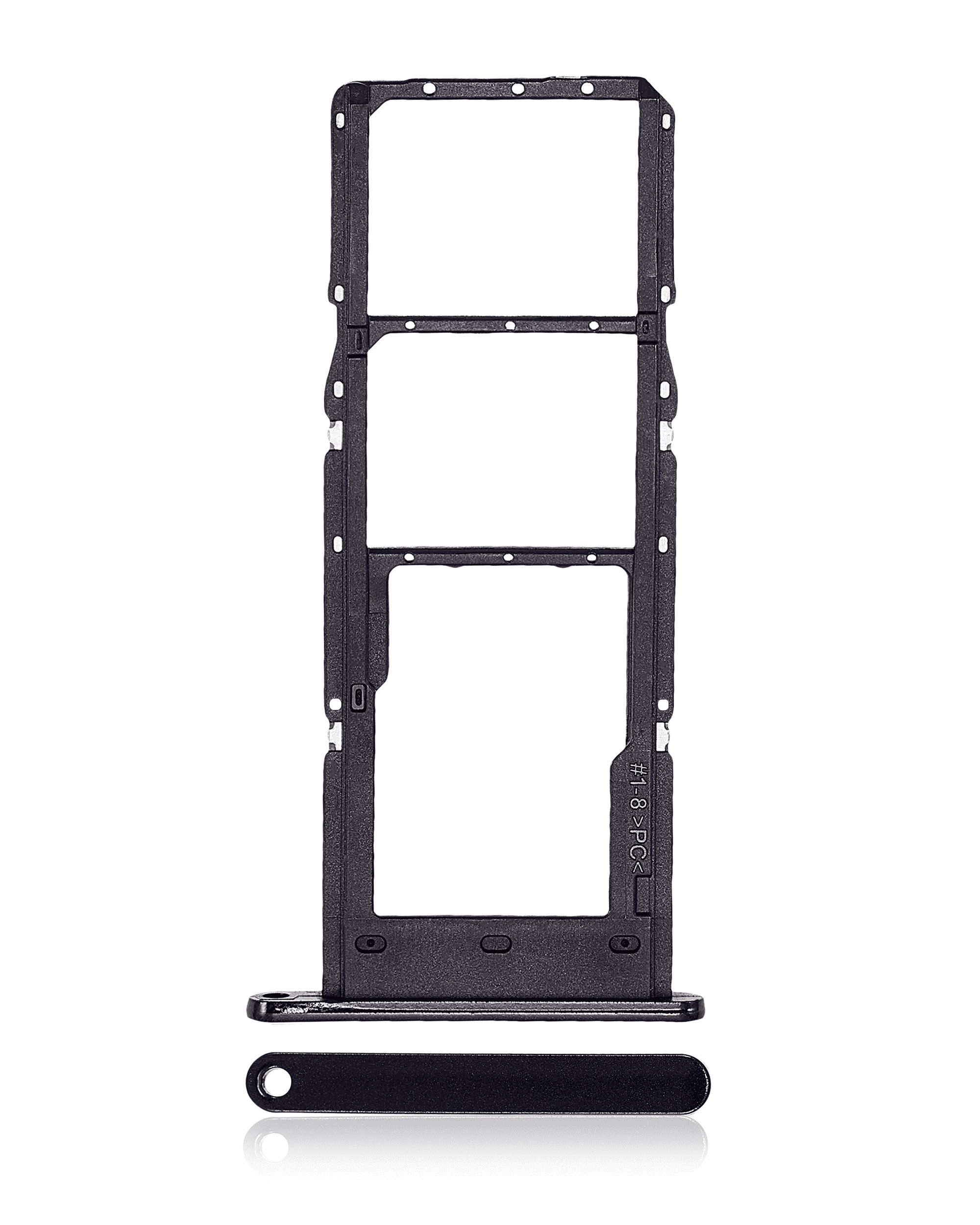 Dual SIM Card Tray for Samsung Galaxy A14 (A145F) (Black)