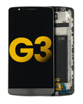 LCD-Display mit Rahmen für LG G3 (Refurbished) (Schwarz)
