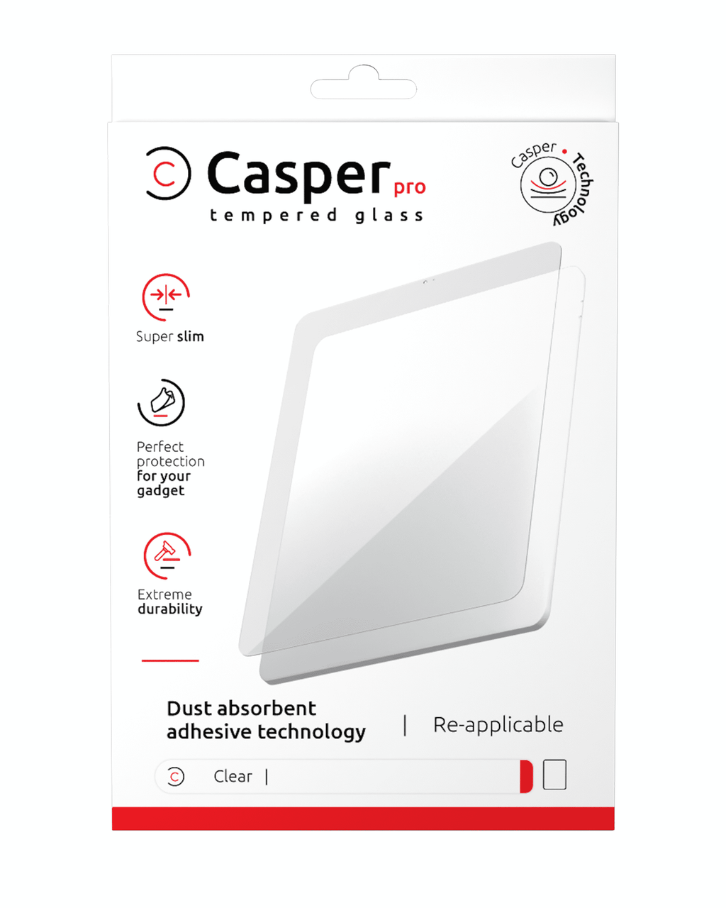 Casper Pro gehärtetes Glas für iPad Mini 1/2/3, klar