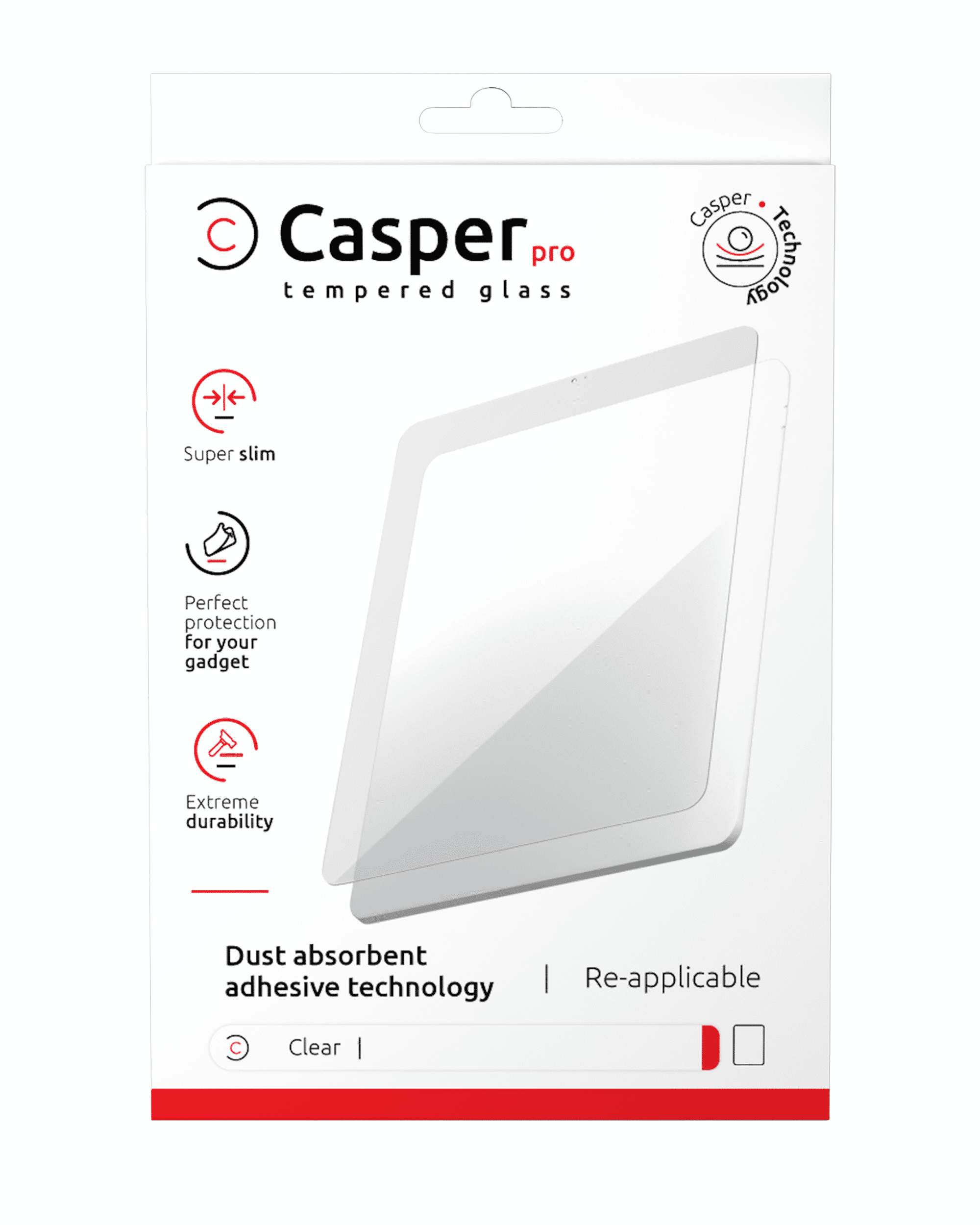 Casper Pro gehärtetes Glas für iPad Mini 1/2/3, klar